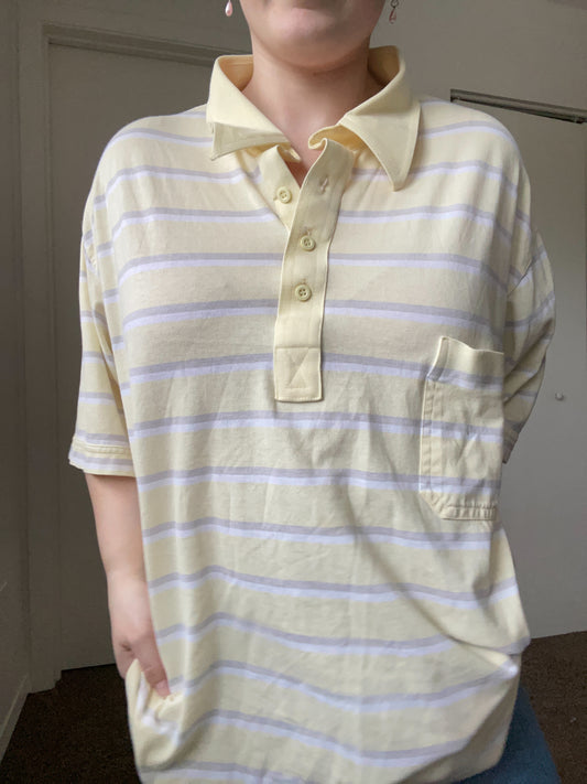 Yellow Striped Polo