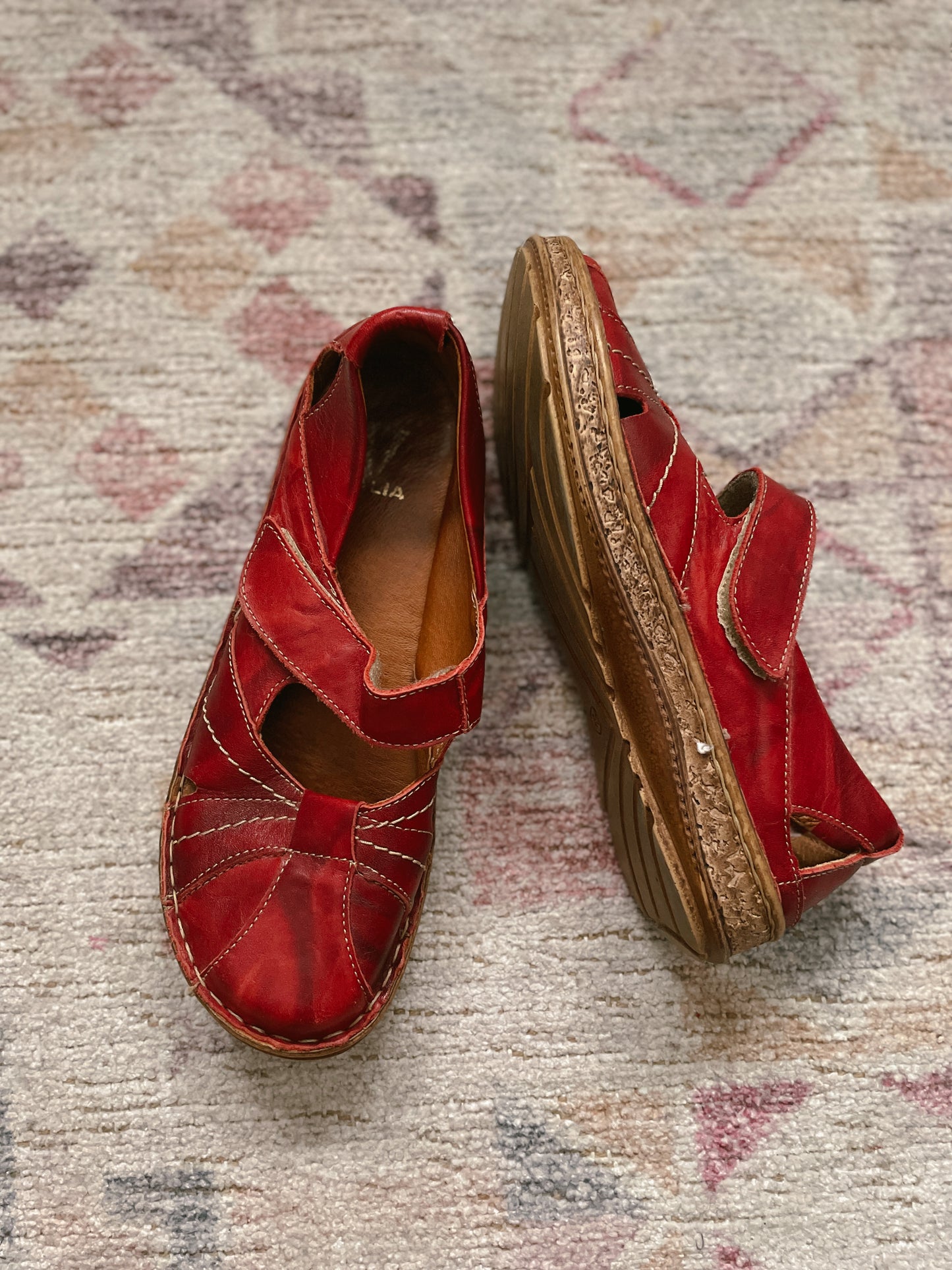 Red Leather Loafers | From the Rack | Grace Thrifts
