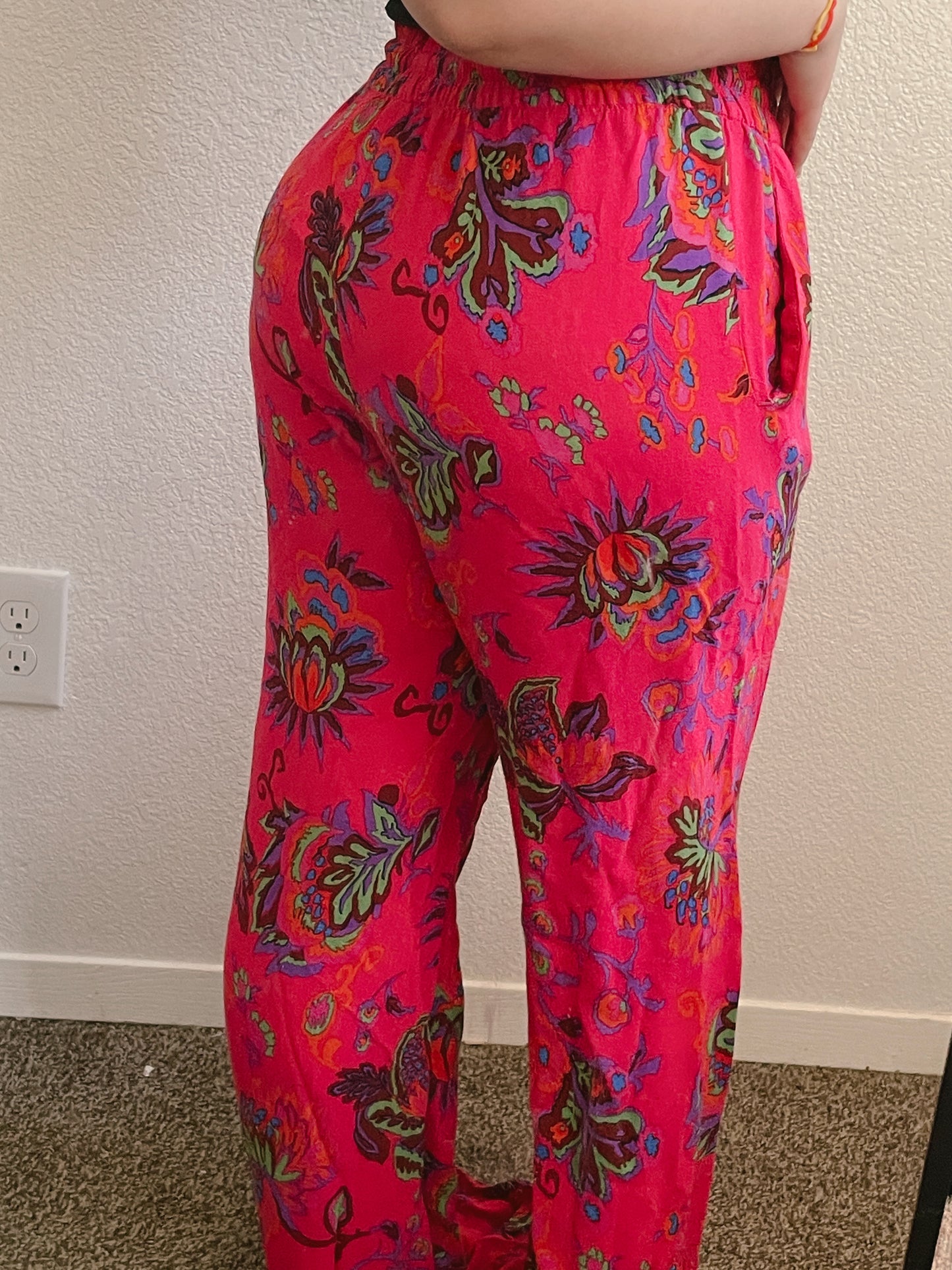 Pink Paisley Boho Pants