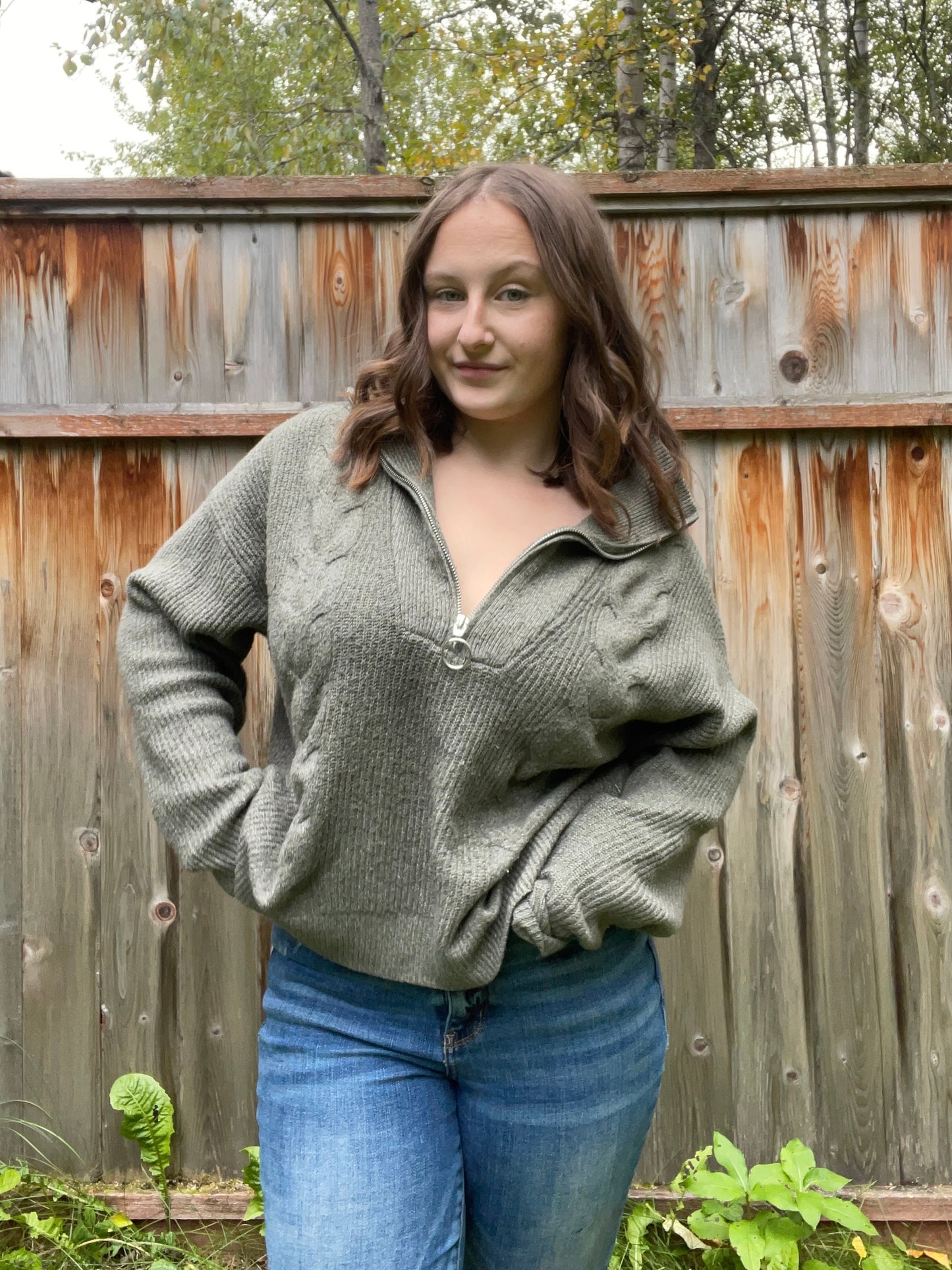 Sage Soft Quarter Zip Sweater