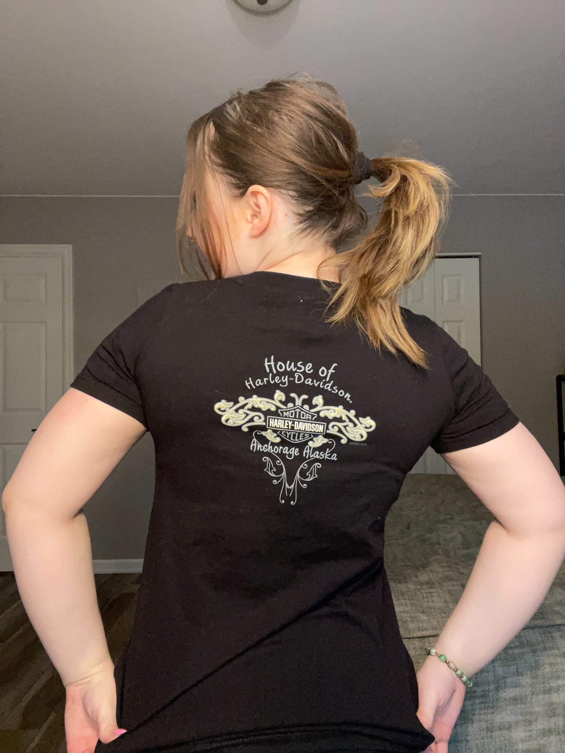 NWT Harley Davidson Flag Graphic Tee | From the Rack | Grace Thrifts