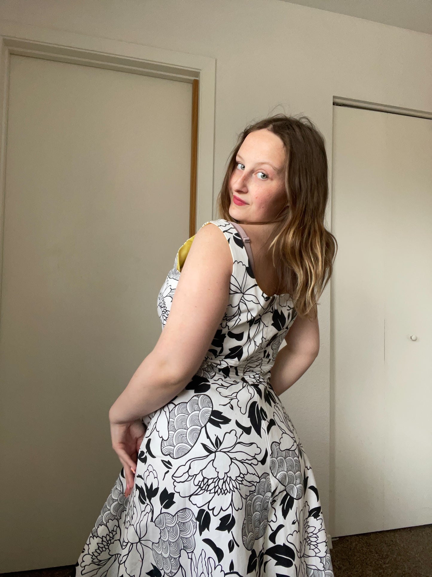 Donna Ricco B&W Floral Dress | From the Rack | Grace Thrifts