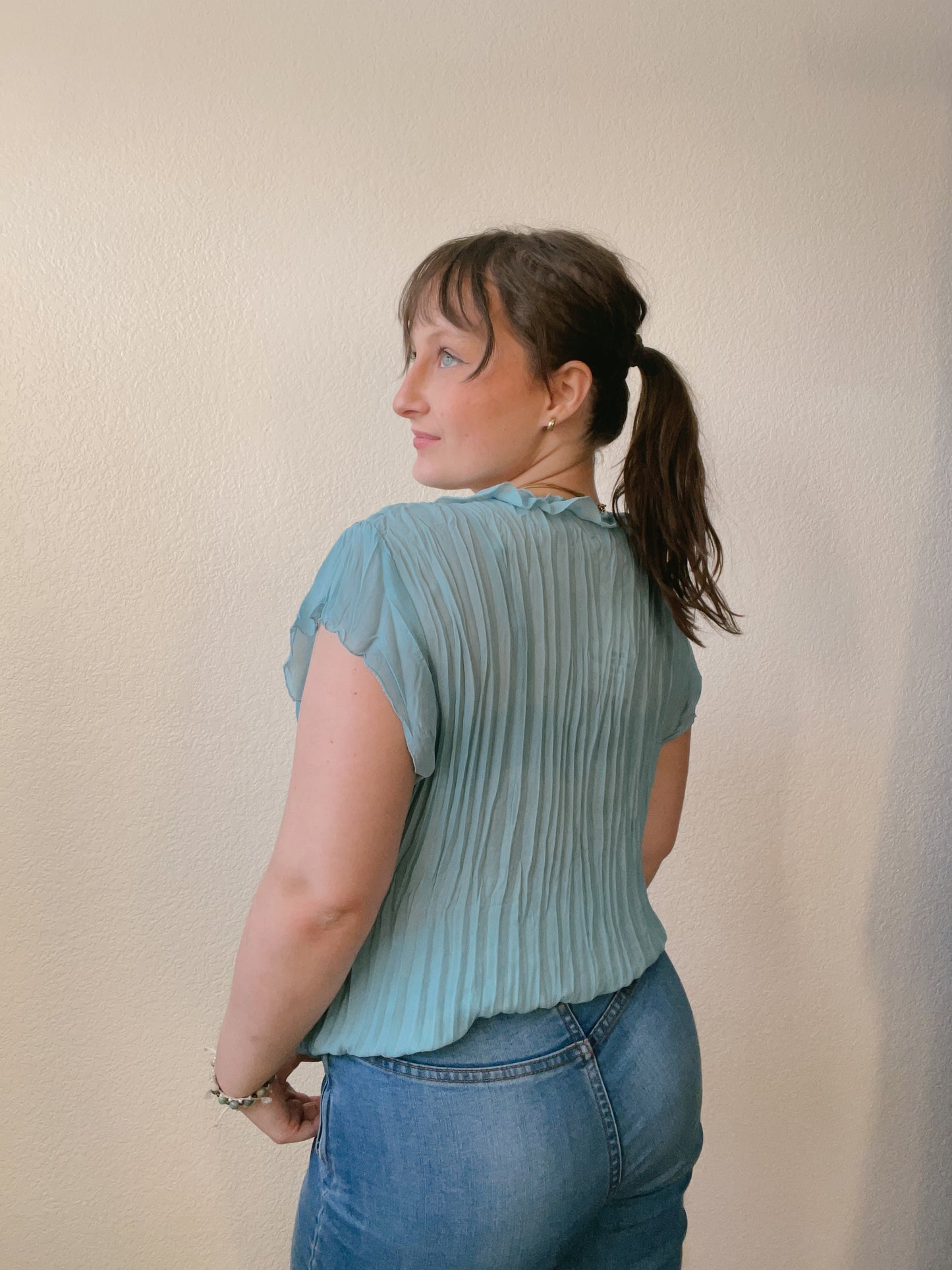 Blue Sheer Y2K Top | From the Rack | Grace Thrifts
