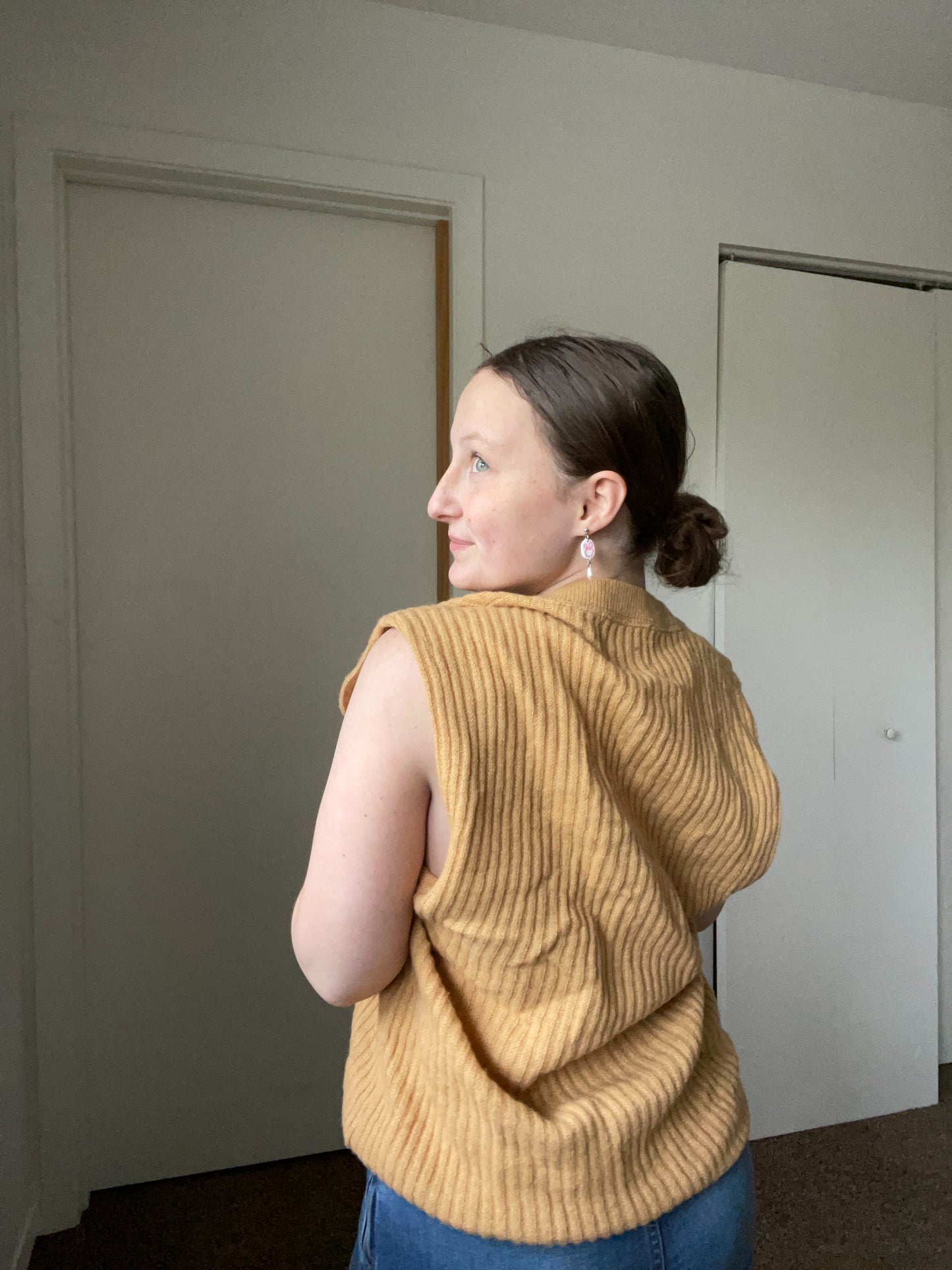 Caramel Knit Sweater Vest