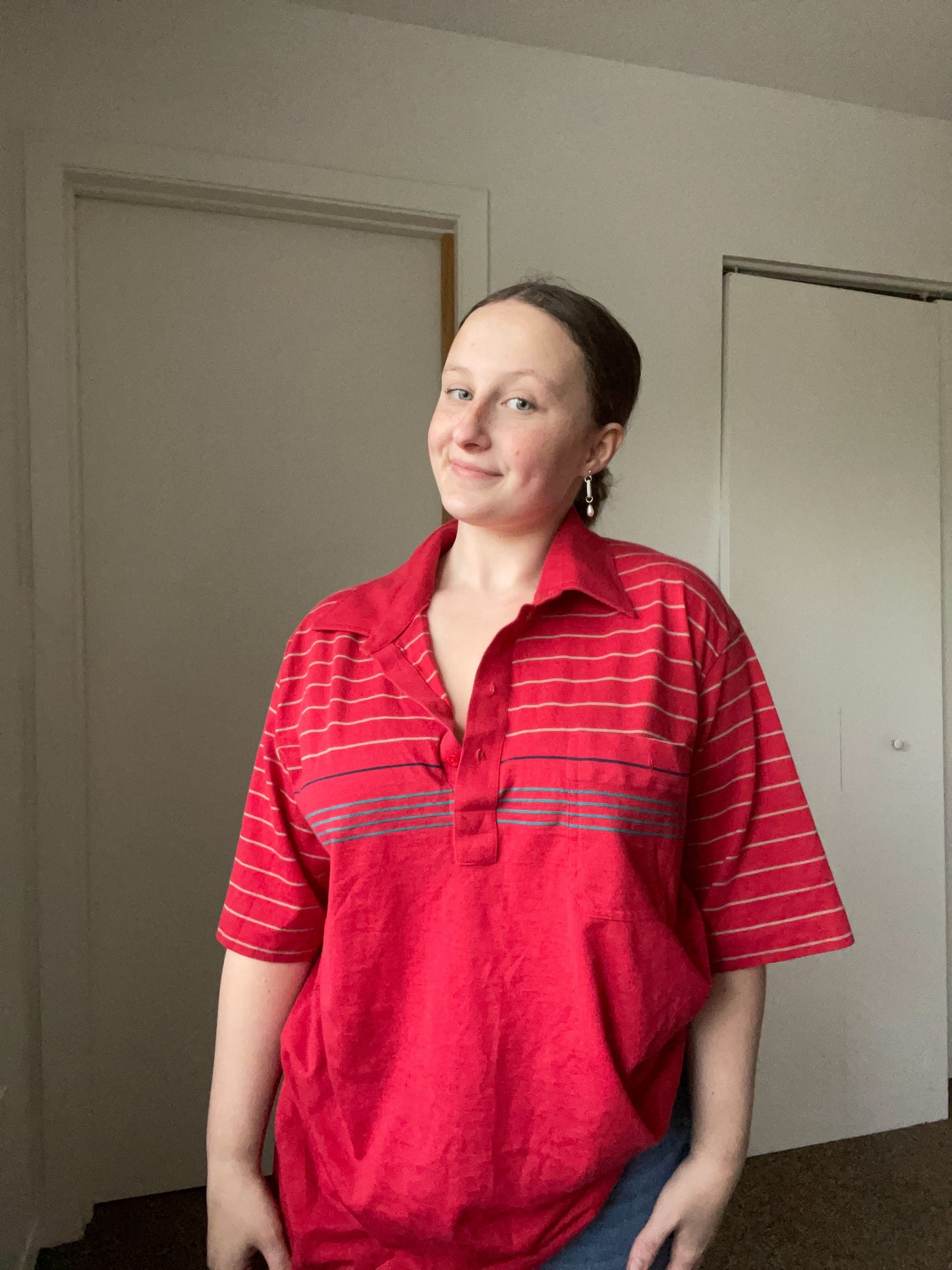 Red Striped Polo