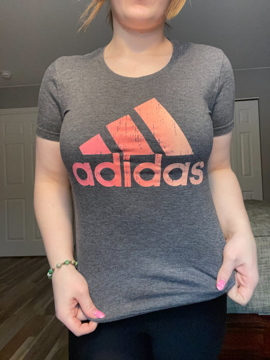 Grey Adidas Graphic Tee | From the Rack | Grace Thrifts