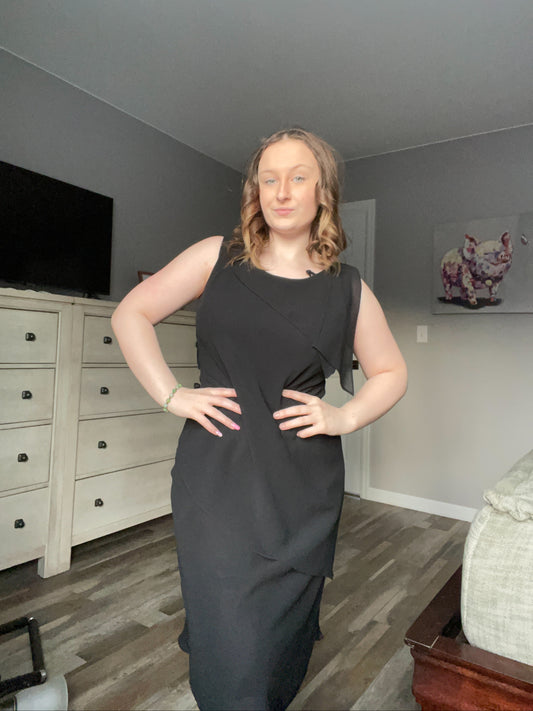 Black Tiered Ruffle Mini Dress | From the Rack | Grace Thrifts