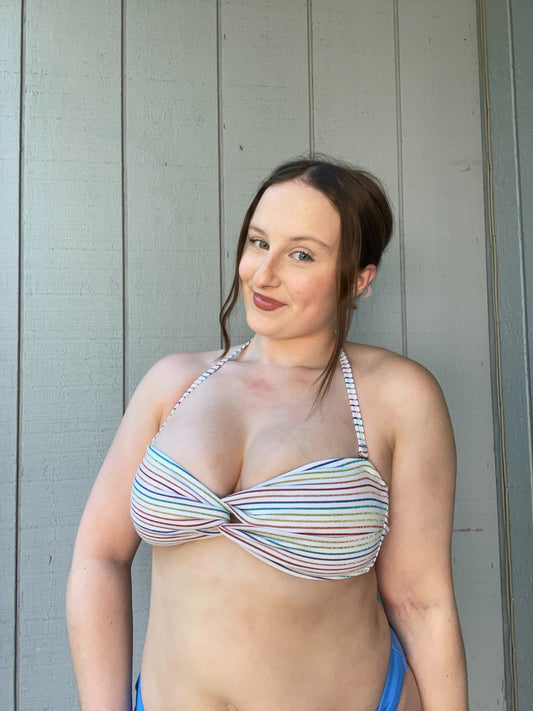 Rainbow Halter Swim Top | From the Rack | Grace Thrifts