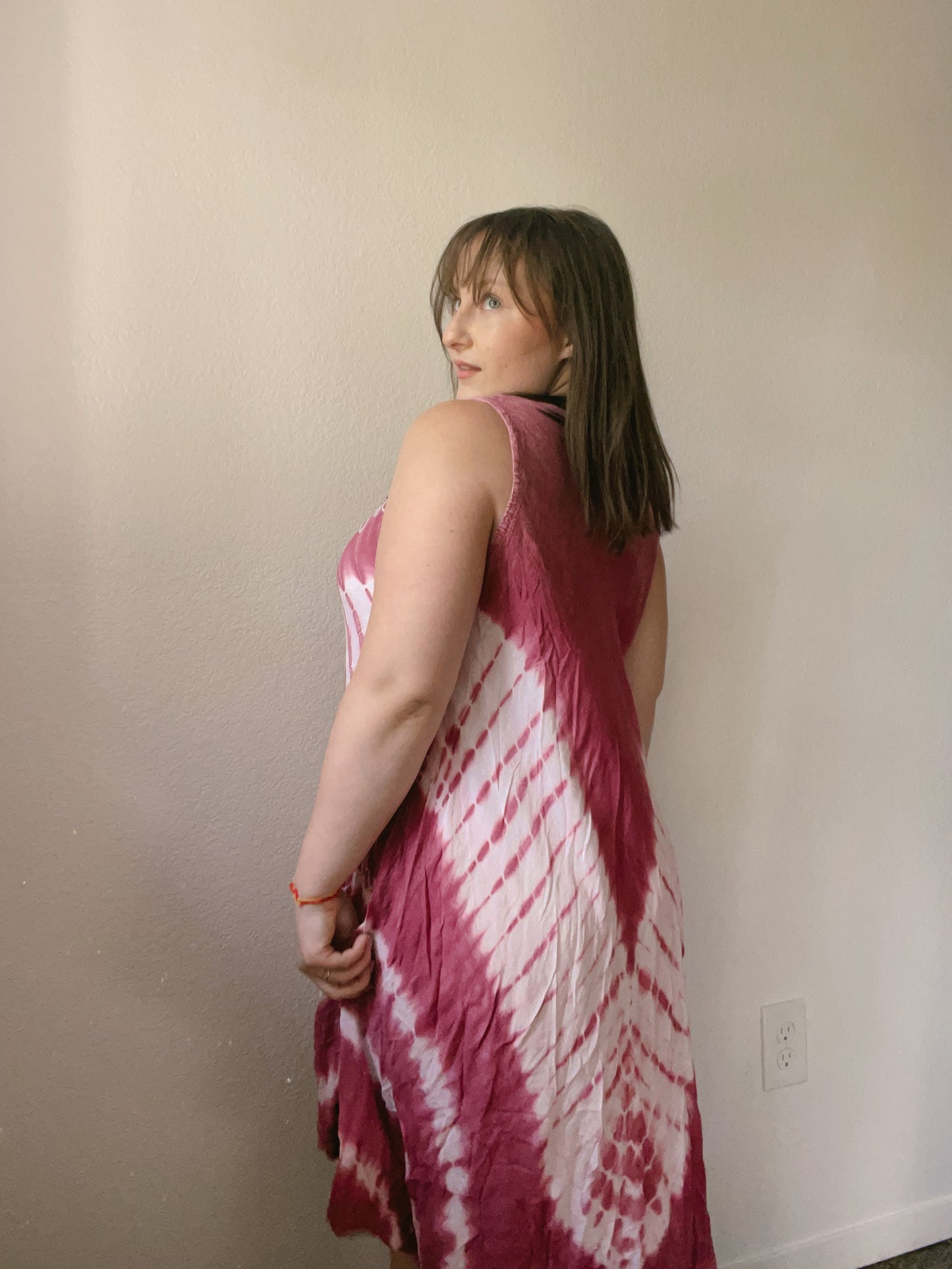 Pink Tie Dye Mini Dress