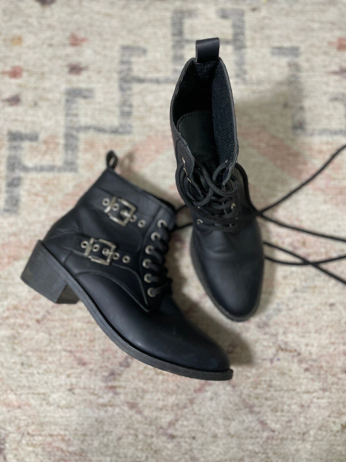 Leather Buckle Boots | From the Rack | Grace Thrifts