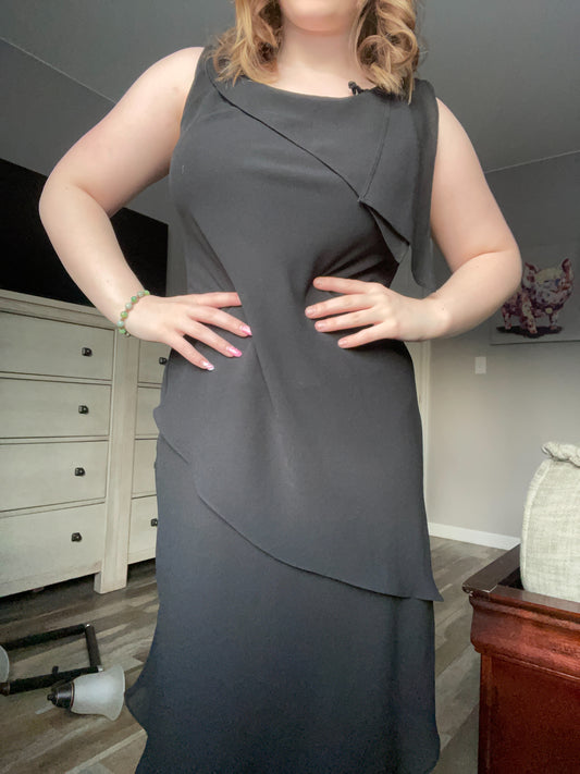 Black Tiered Ruffle Mini Dress | From the Rack | Grace Thrifts