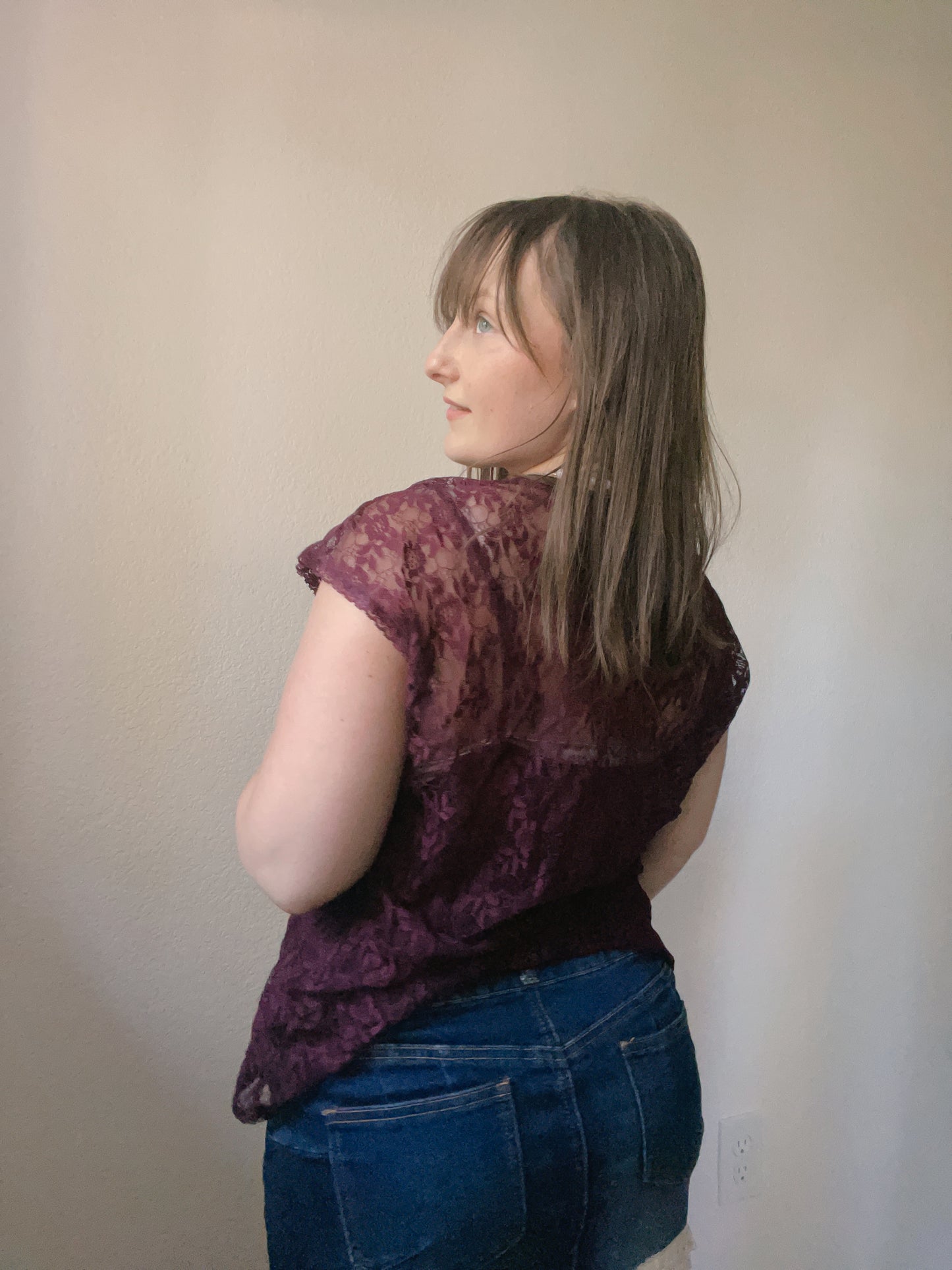 Maroon Lace Blouse