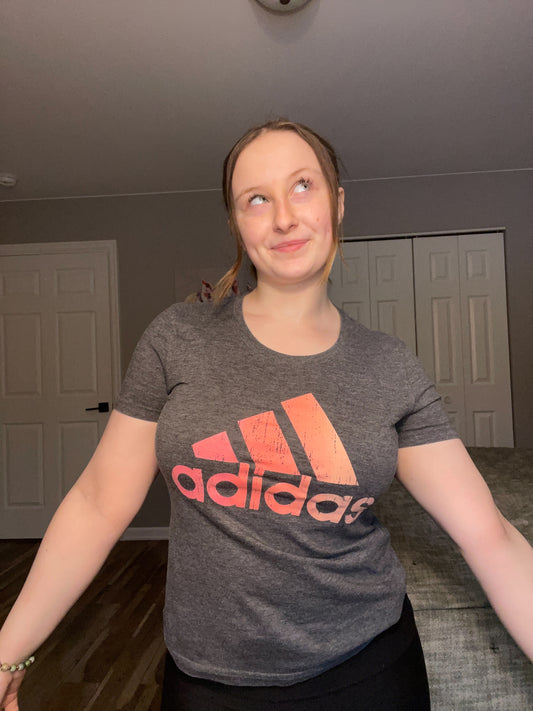 Grey Adidas Graphic Tee | From the Rack | Grace Thrifts