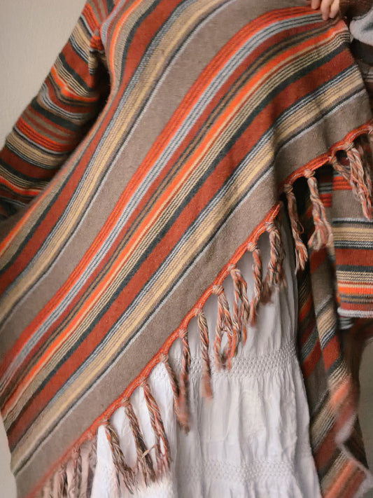 Autumn Striped Tassel Cardigan