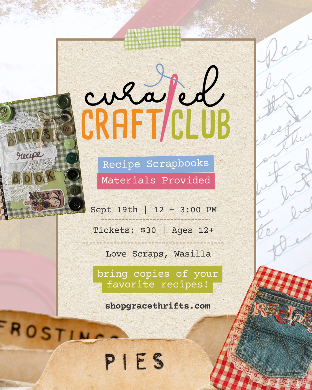 September Craft Club Tickets