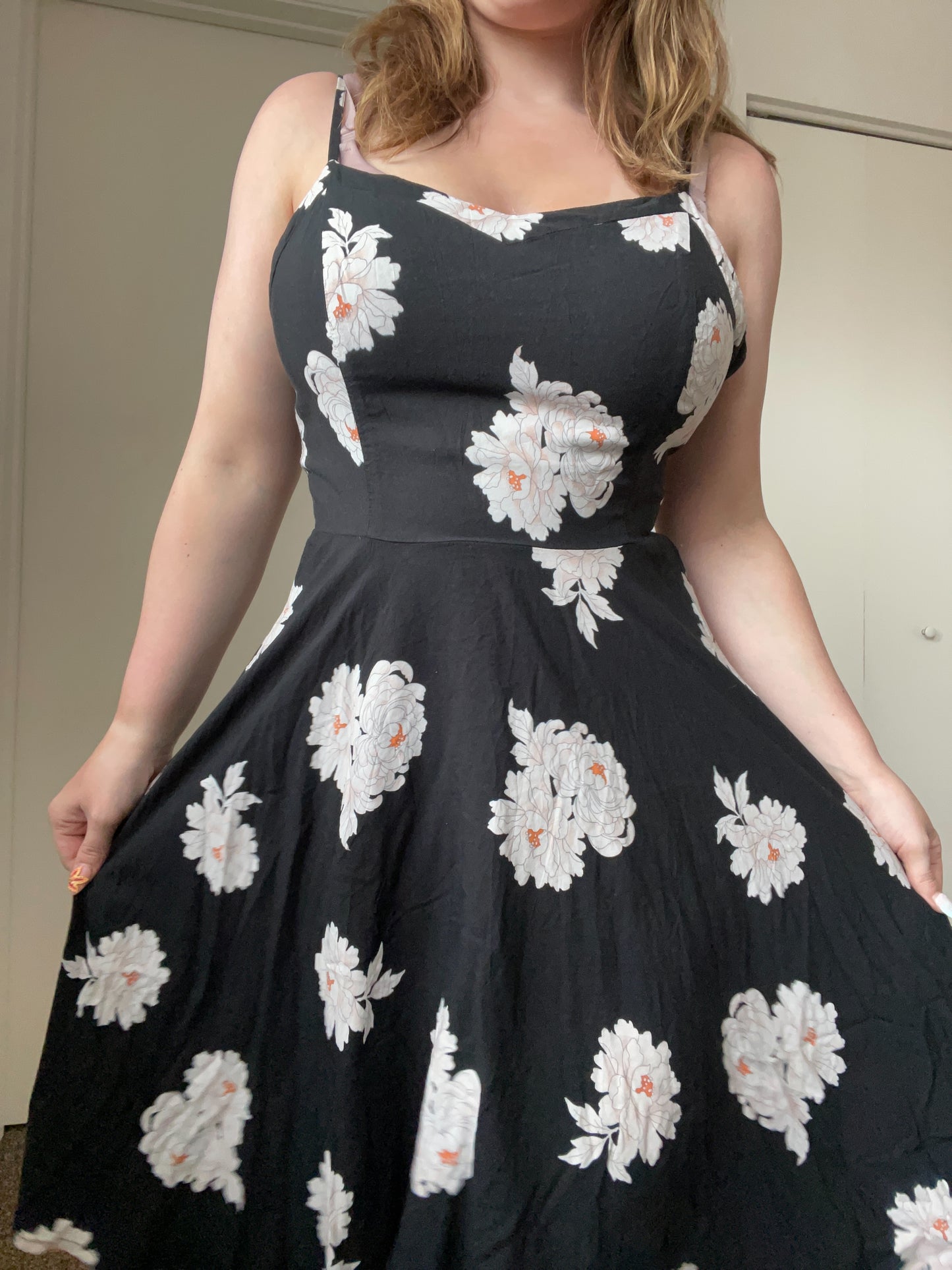 White Floral Mini Dress | From the Rack | Grace Thrifts