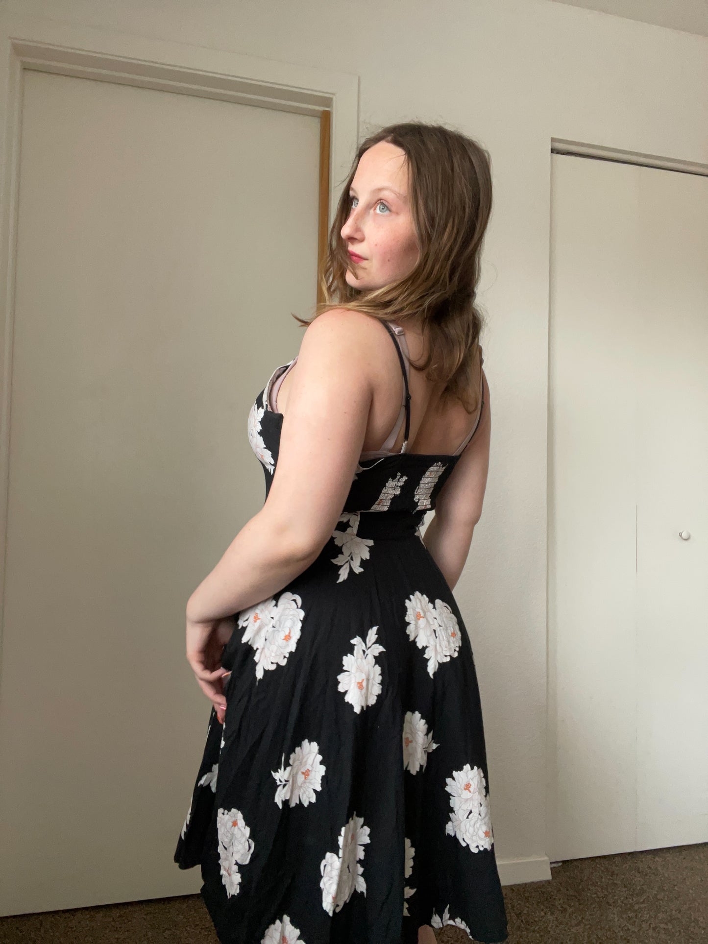 White Floral Mini Dress | From the Rack | Grace Thrifts