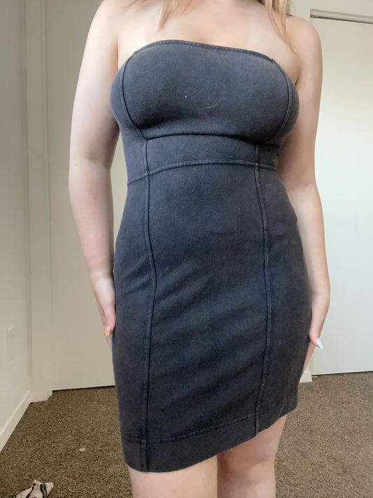 Strapless Black Mini Dress | From the Rack | Grace Thrifts