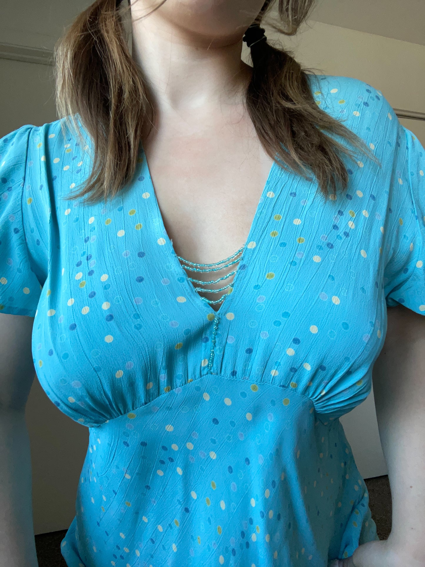 Vintage Polka Dot Maxi Dress| From the Rack | Grace Thrifts