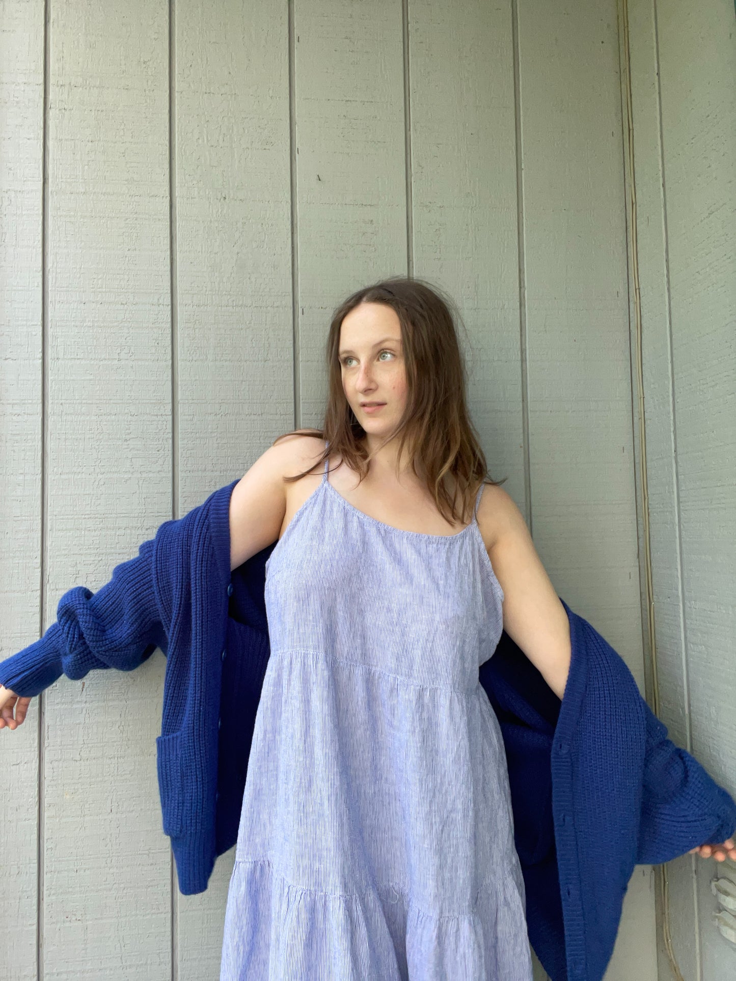 Royal Blue Knit Cardigan | From the Rack | Grace Thrifts