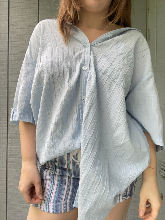 Light Blue Button Up Shirt | From the Rack | Grace Thrifts