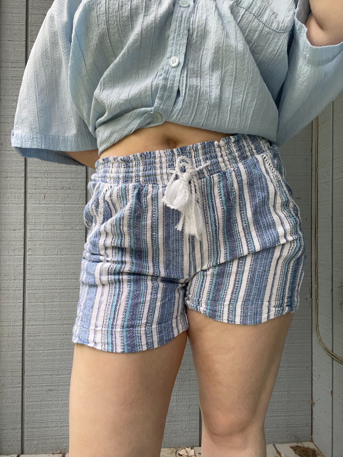 Sea Striped Lounge Shorts | From the Rack | Grace Thrifts