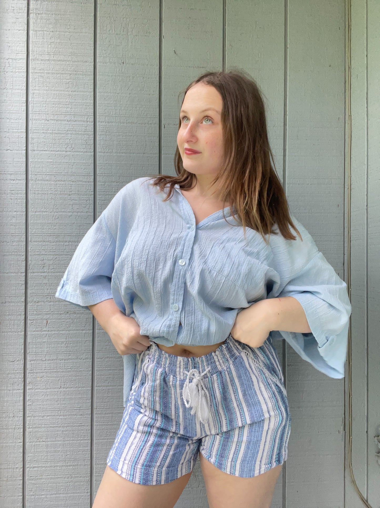Sea Striped Lounge Shorts | From the Rack | Grace Thrifts