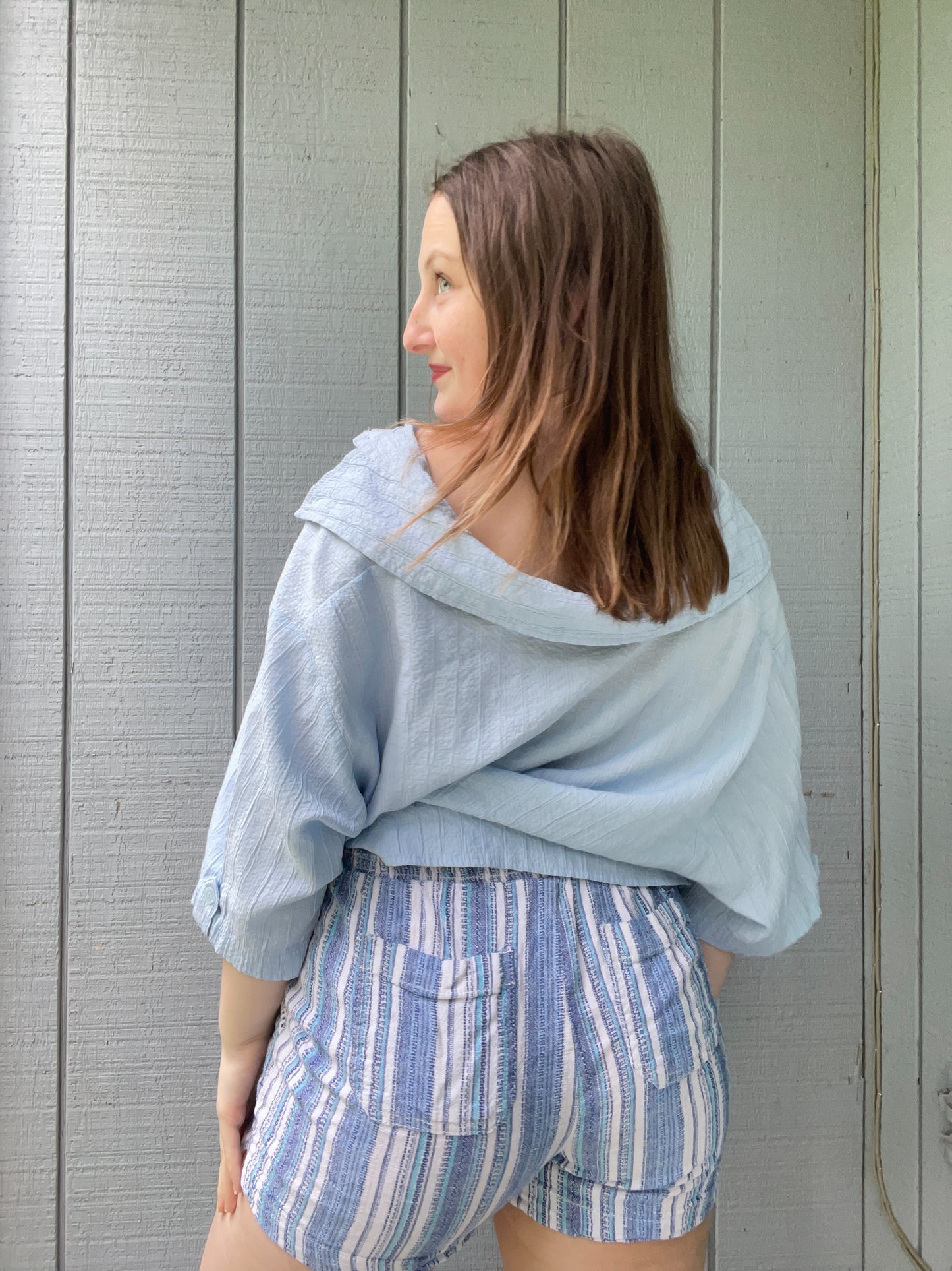 Sea Striped Lounge Shorts | From the Rack | Grace Thrifts