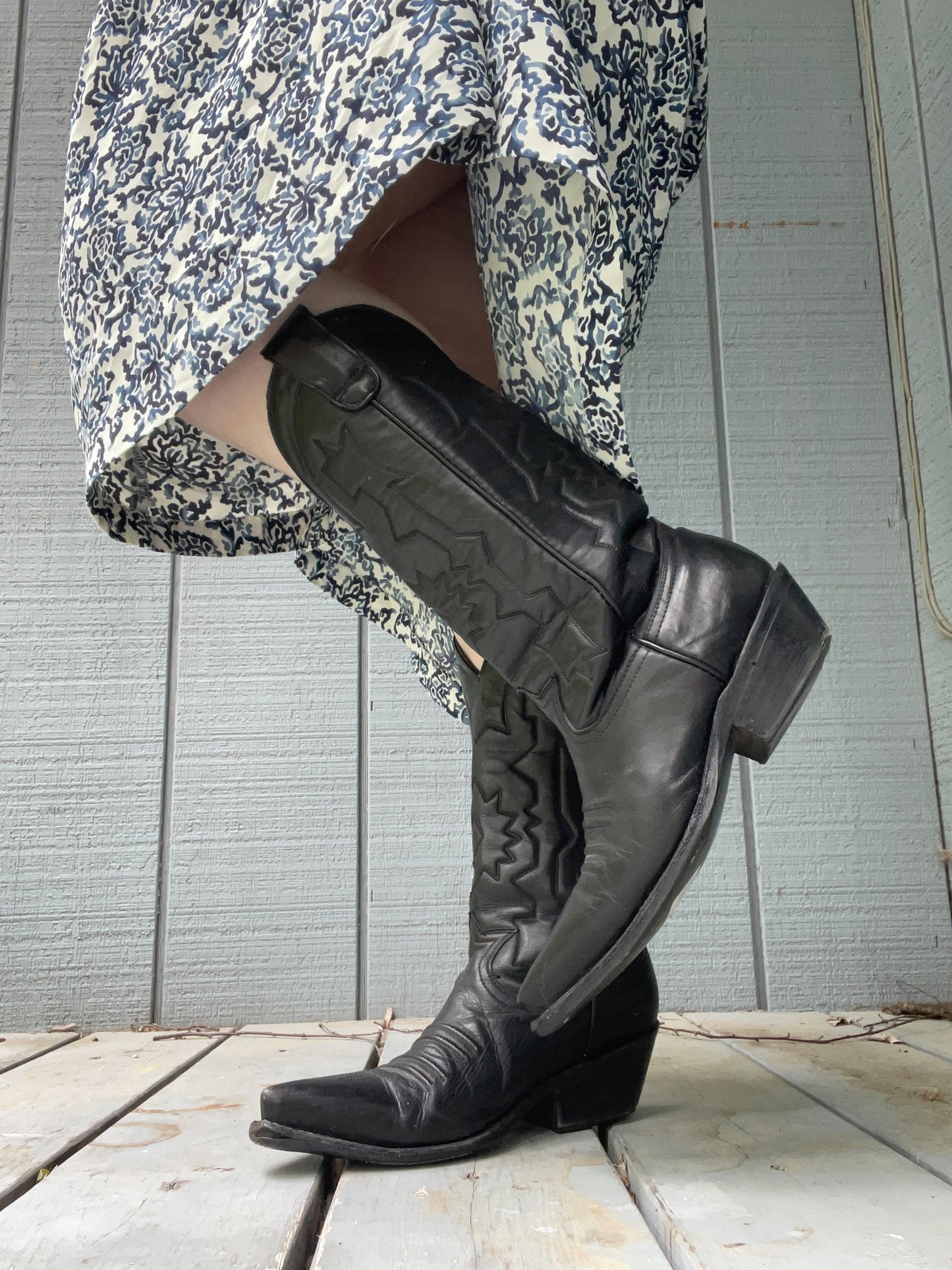 Black Cowgirl Boots | From the Rack | Grace Thrifts