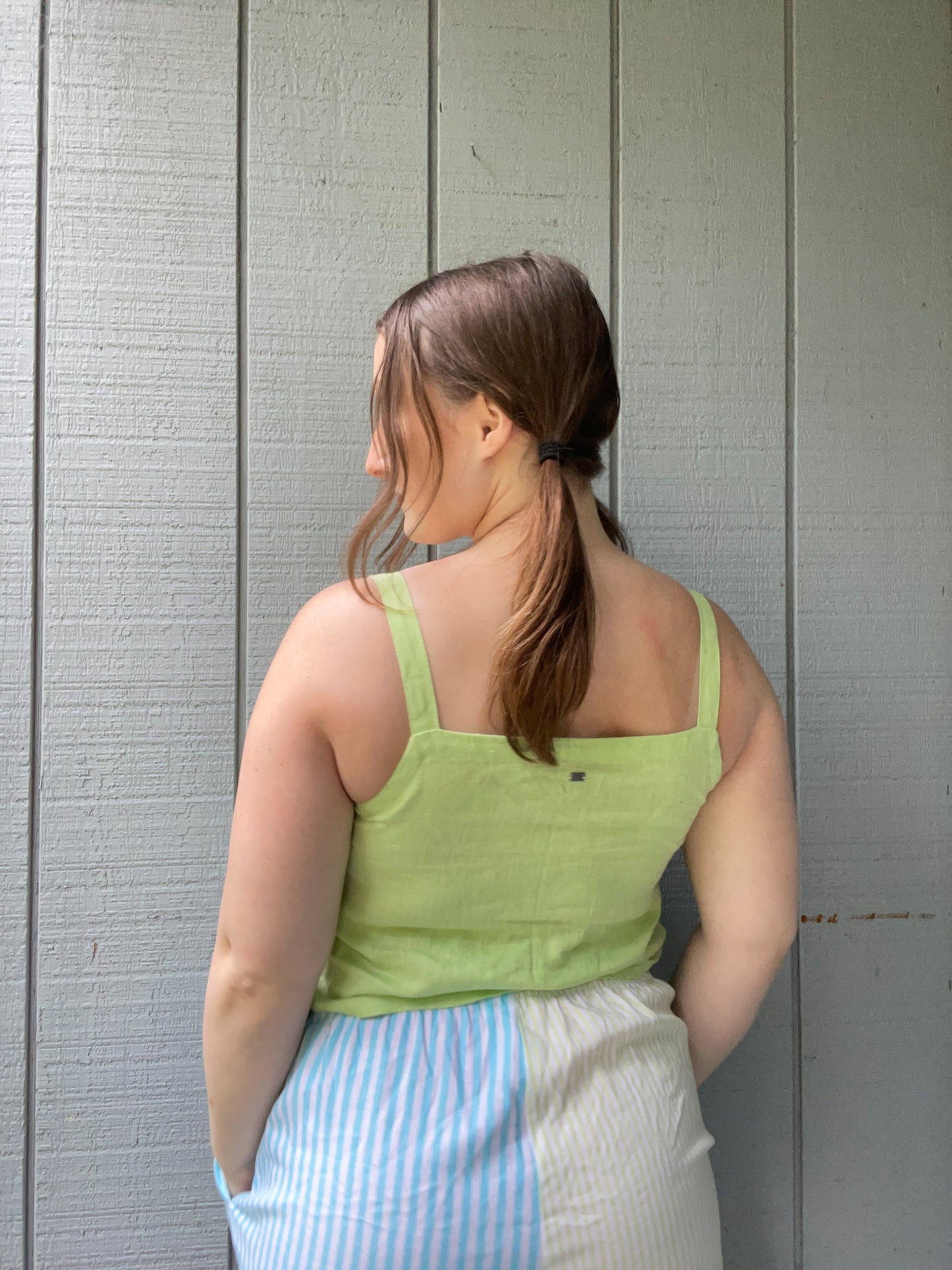 Lime Linen Tank | From the Rack | Grace Thrifts