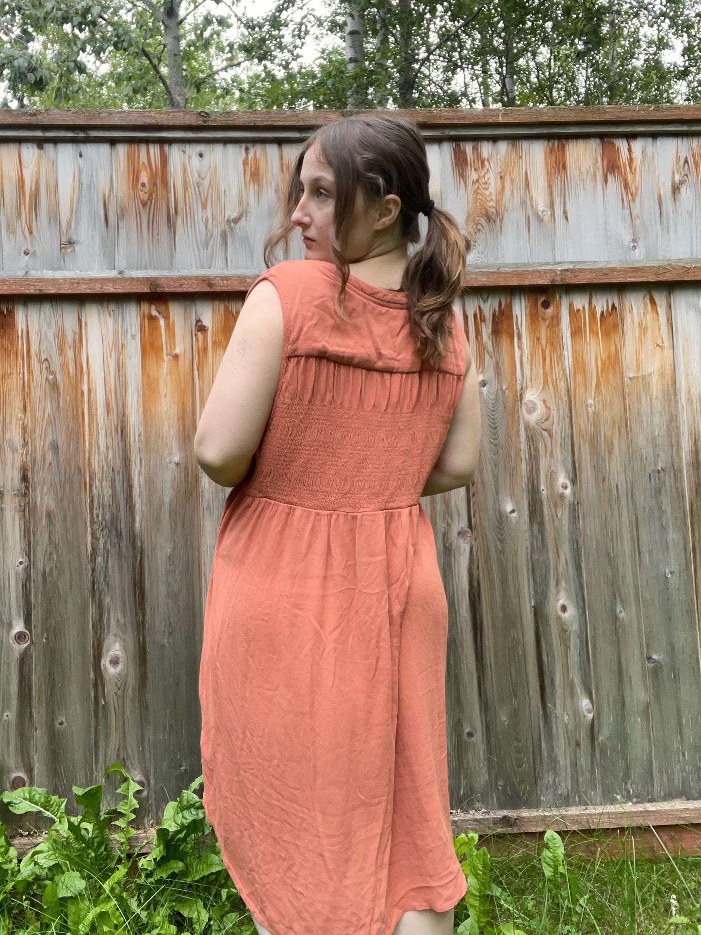 Burnt Orange Knox Rose Dress | From the Rack | Grace Thrifts