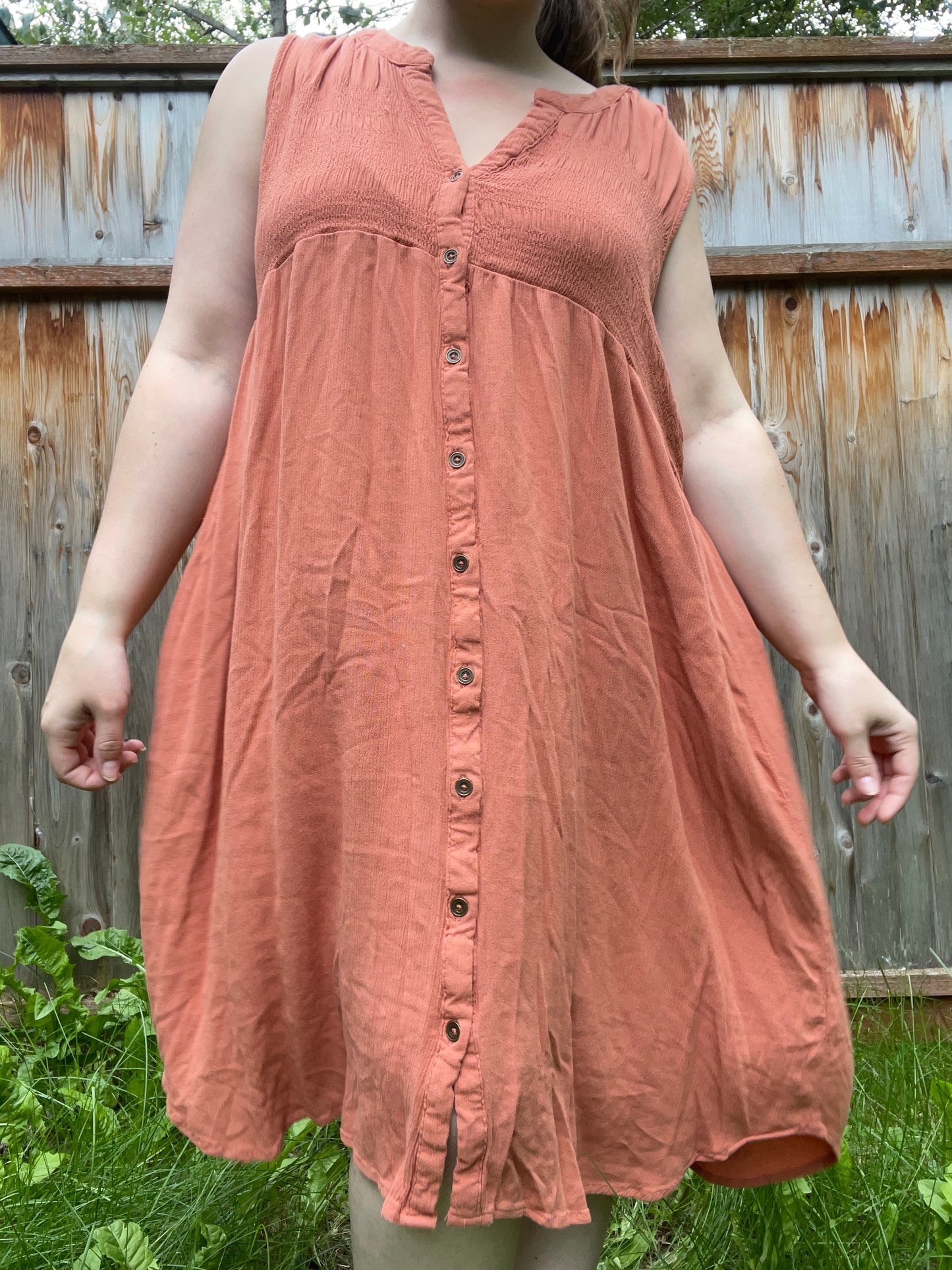 Burnt Orange Knox Rose Dress | From the Rack | Grace Thrifts