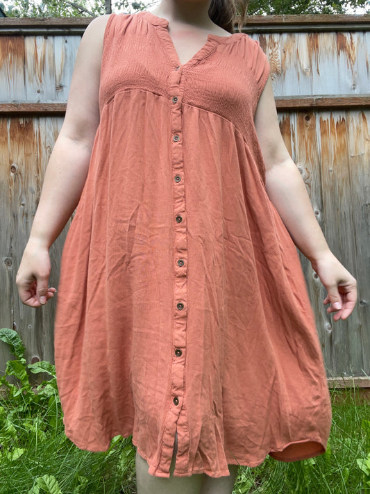 Burnt Orange Knox Rose Dress | From the Rack | Grace Thrifts