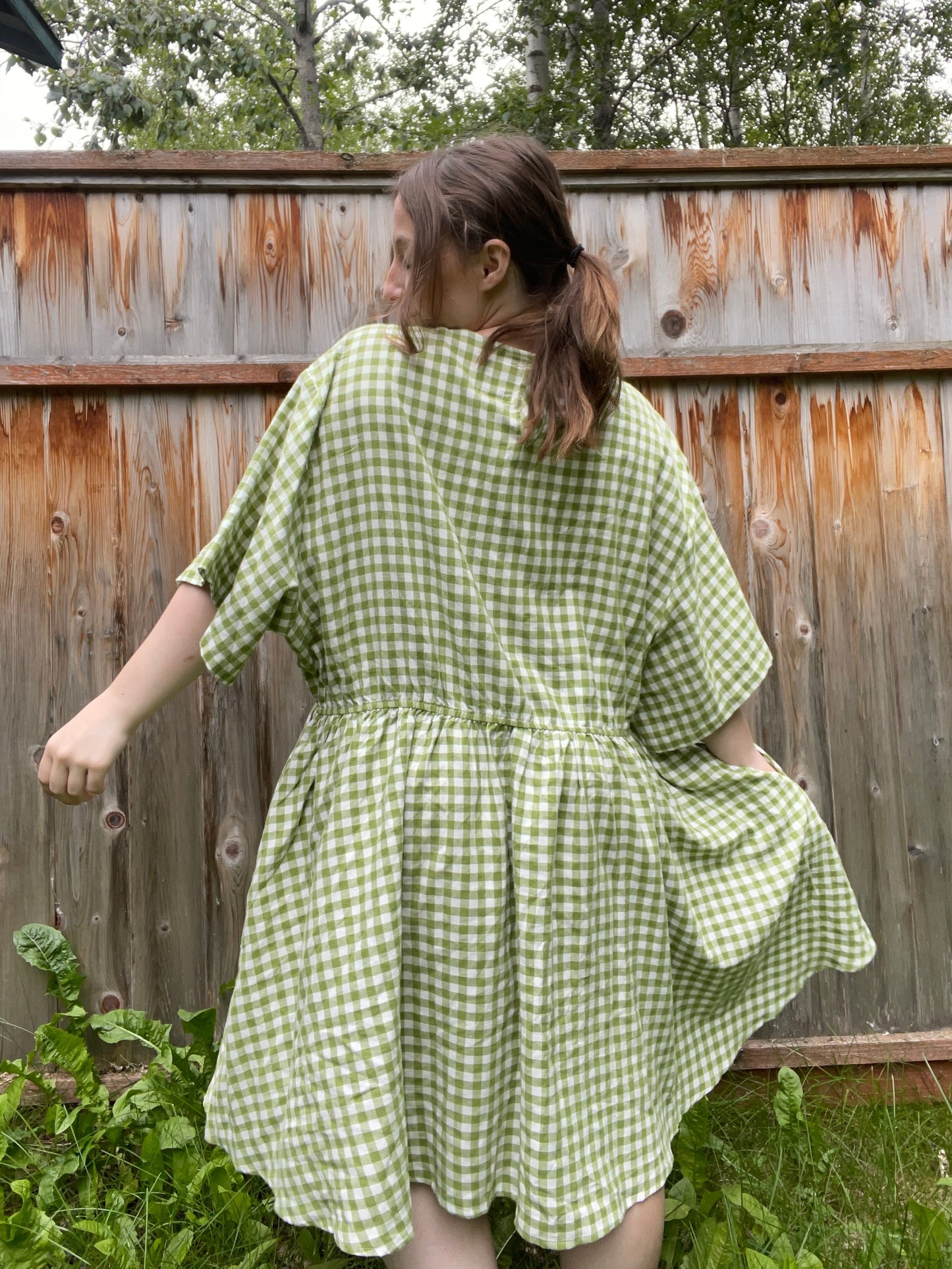 Green Gingham Mini Dress | From the Rack | Grace Thrifts