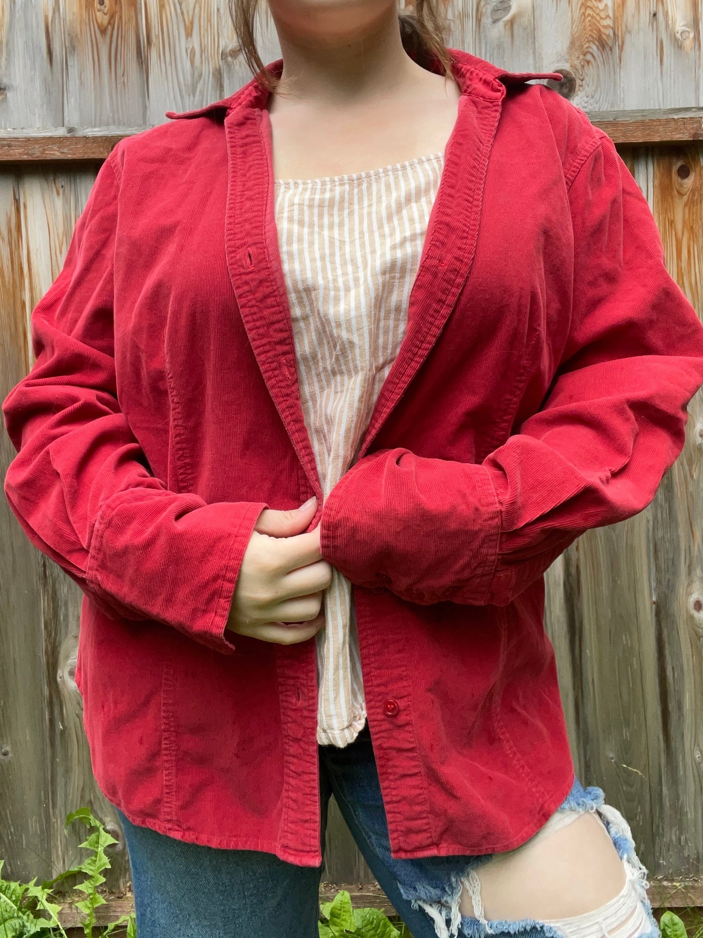 Red Corduroy Jacket | From the Rack | Grace Thrifts