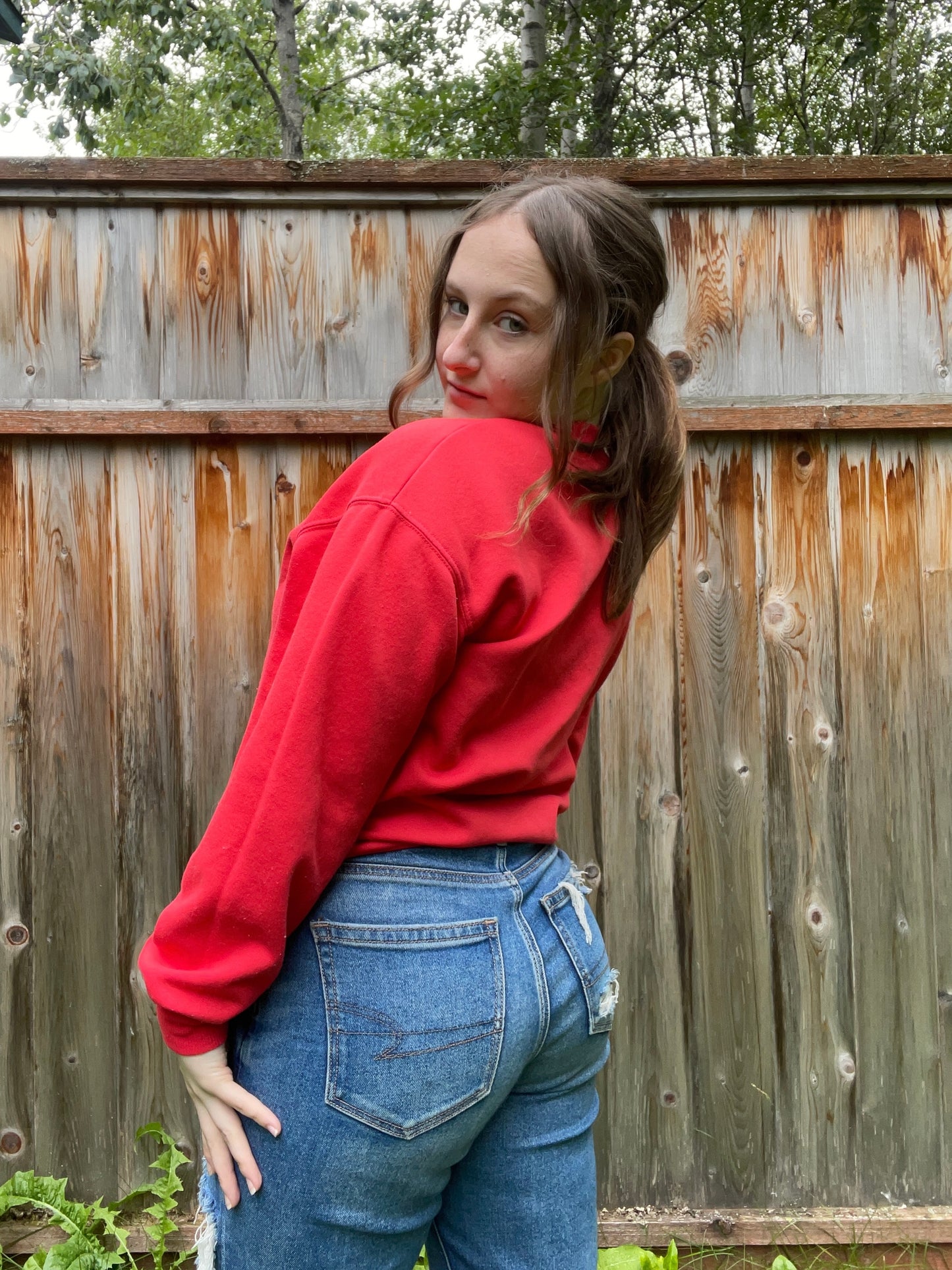 Premium Cherry Crewneck | From the Rack | Grace Thrifts
