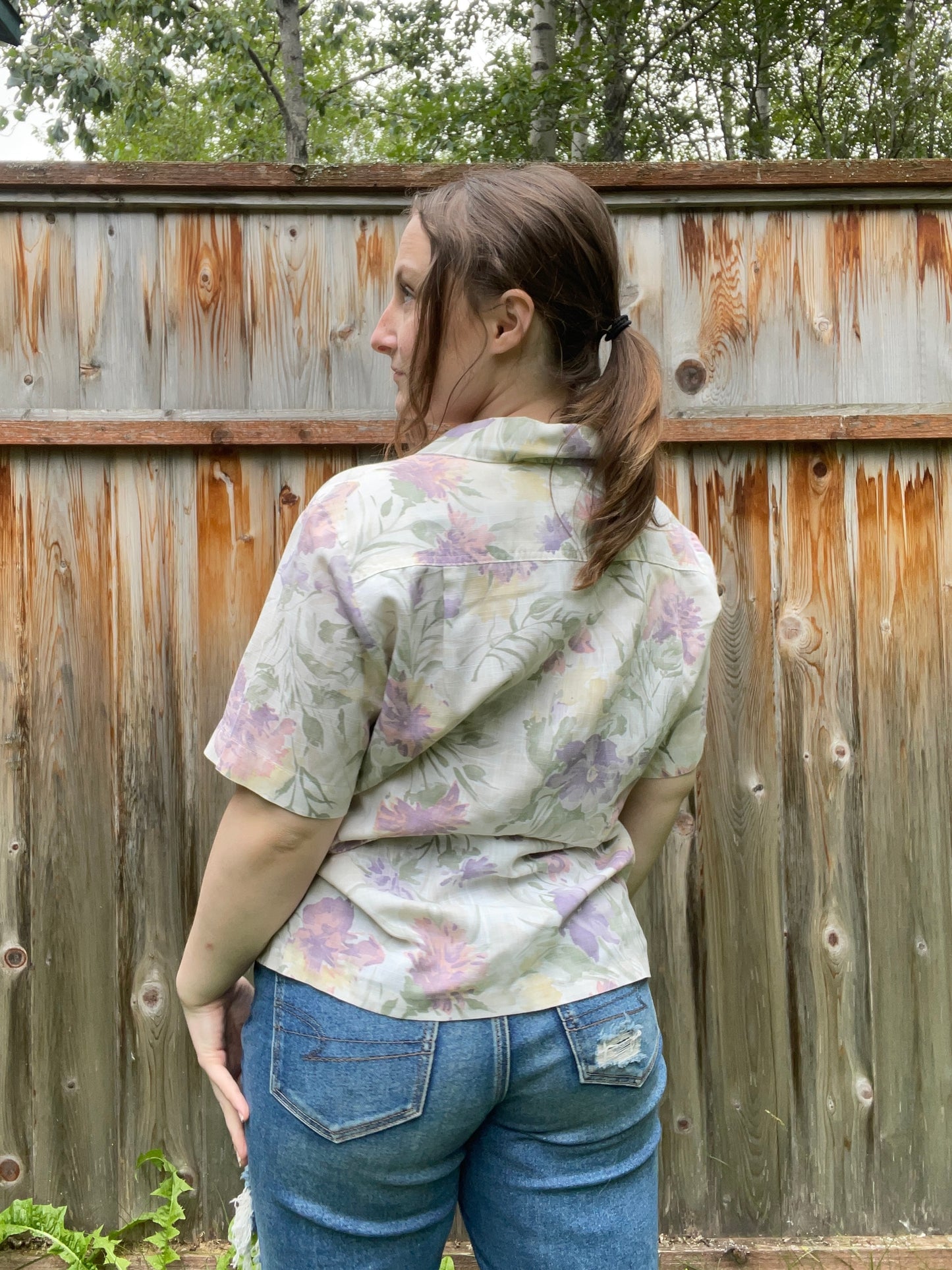 Pastel Button Up Shirt | From the Rack | Grace Thrifts