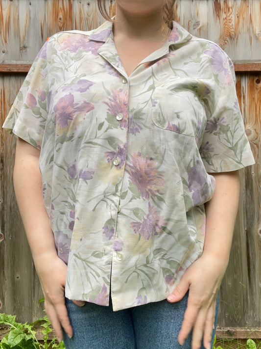 Pastel Button Up Shirt | From the Rack | Grace Thrifts