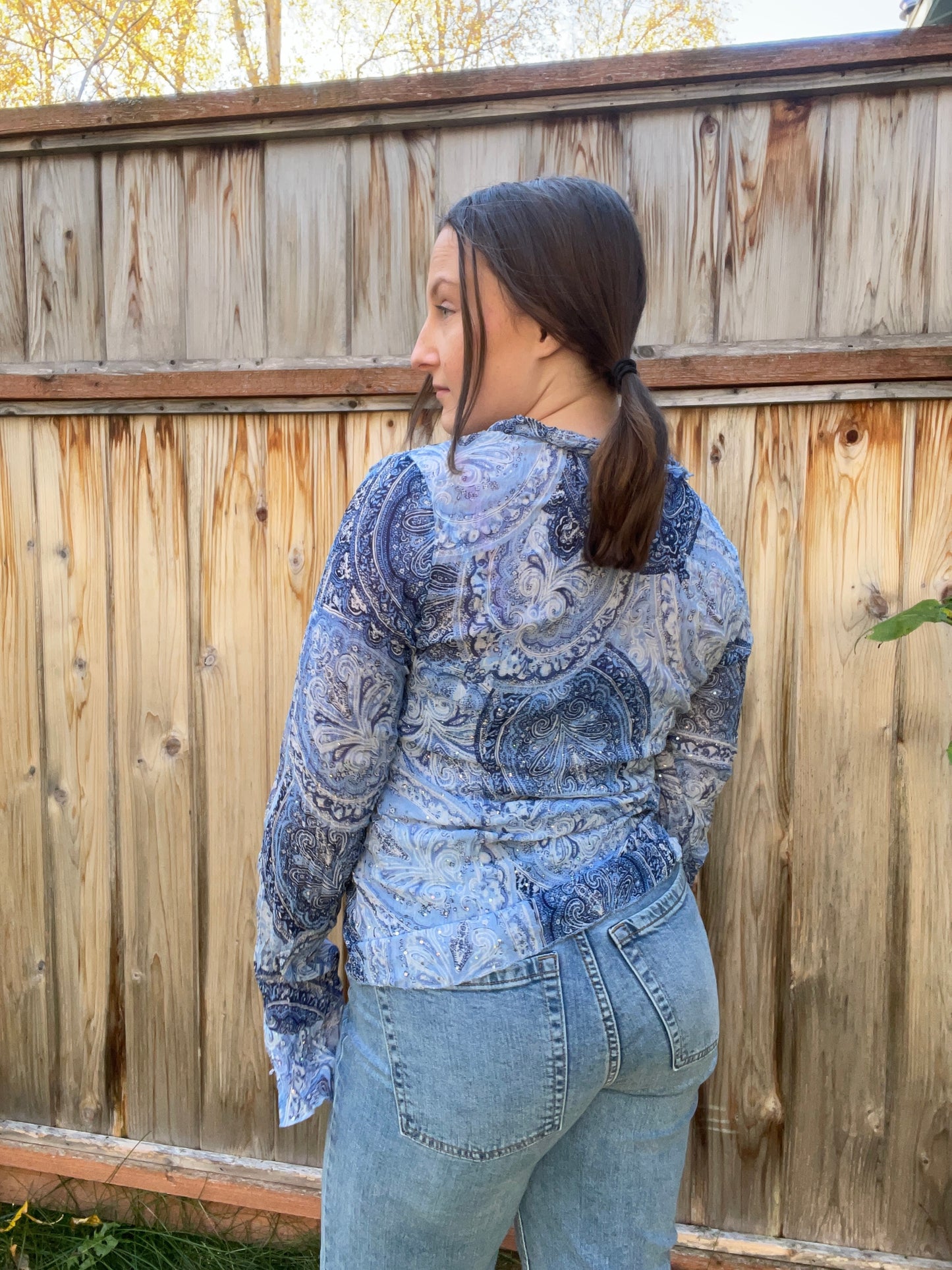 Y2K Silvermist Blouse | From the Rack | Grace Thrifts