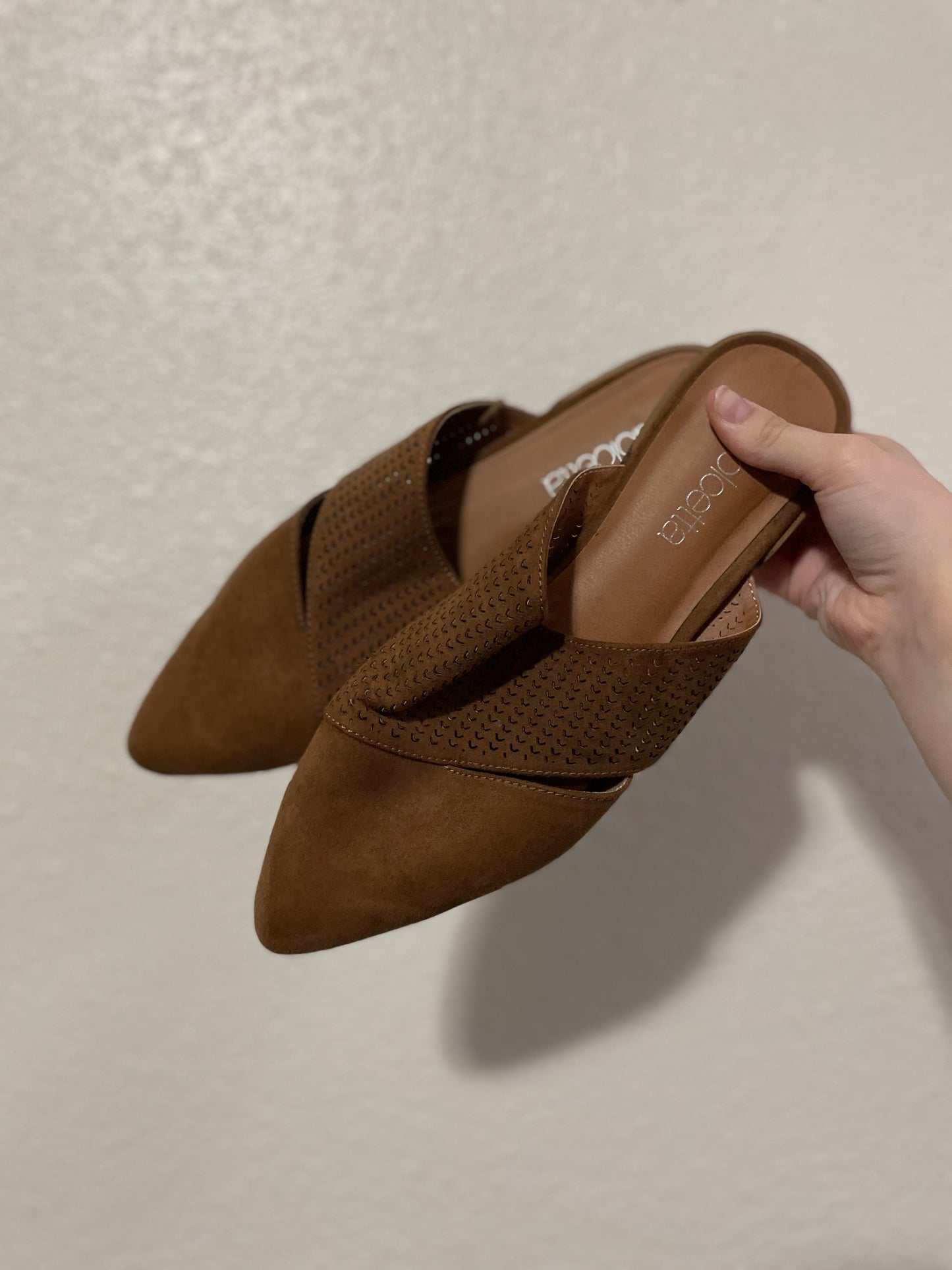 Brown Cross Strap Mules | From the Rack | Curated Secondhand Styles | Grace Thrifts | Wasilla, AK