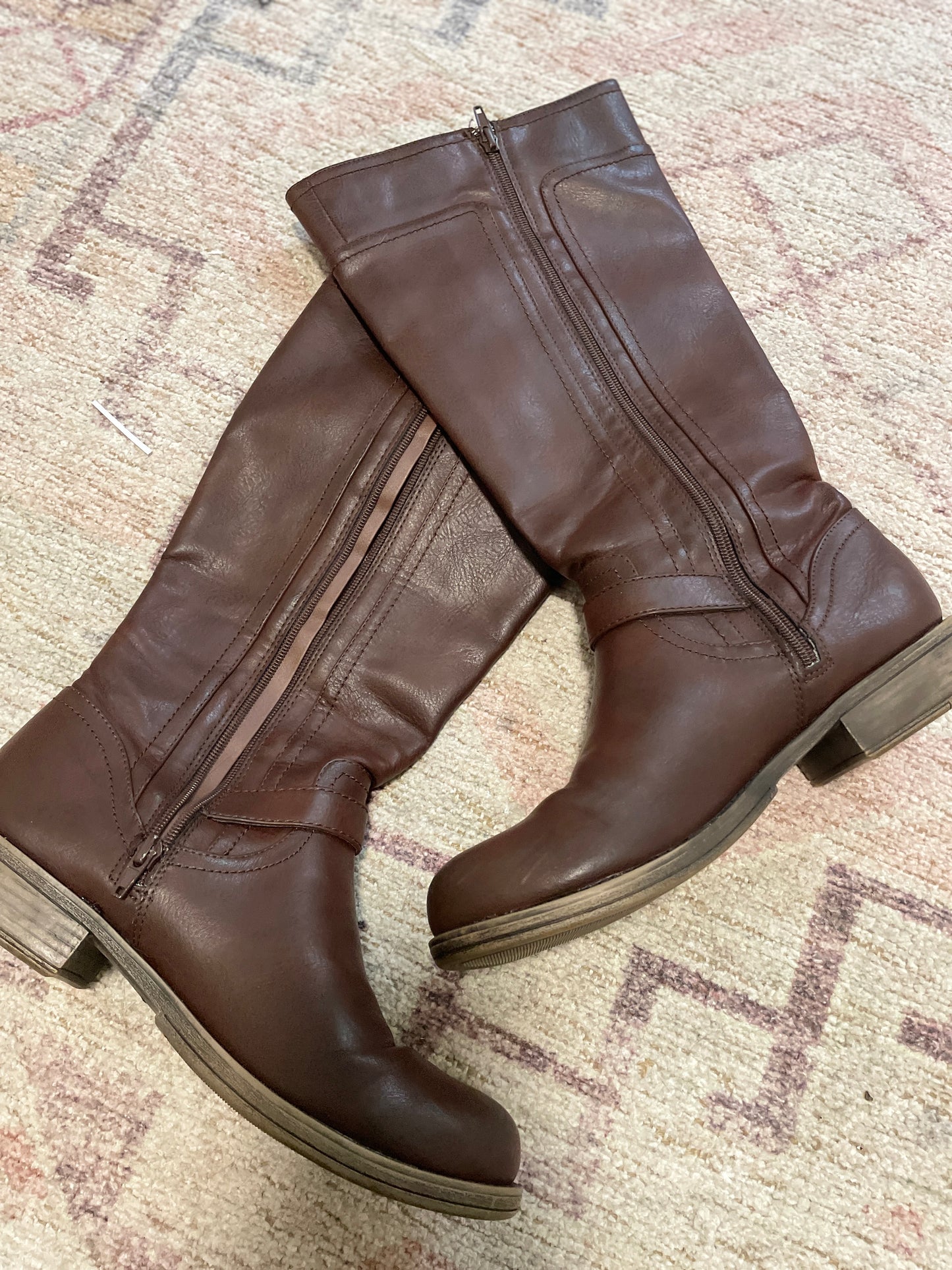 Brown Leather Buckle Boots | From the Rack | Grace Thrifts