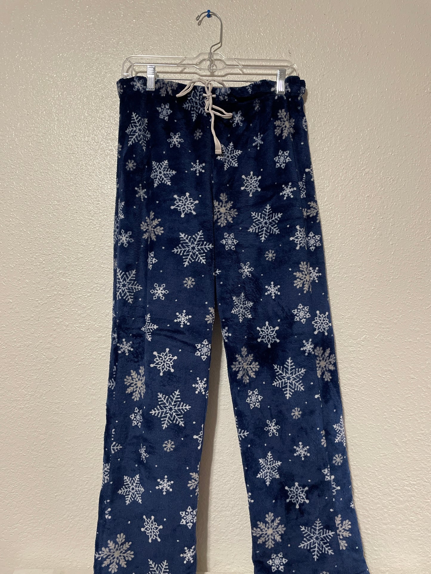 Dark Blue Snowflake Pajama Pants | From the Rack | Grace Thrifts