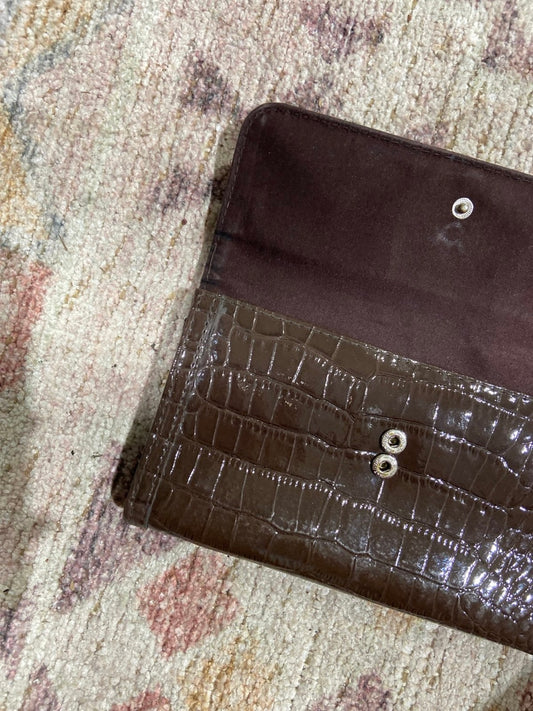 Brown Crocodile Wallet | From the Rack | Grace Thrifts