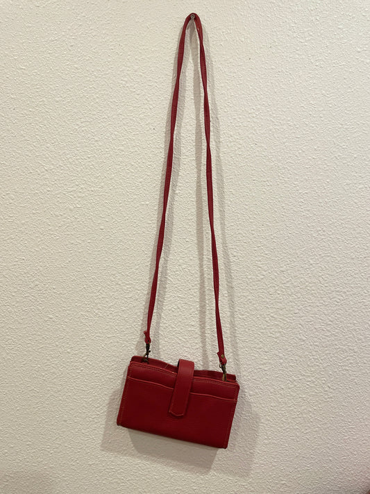 Red Leather Crossbody Bag | From the Rack | Grace Thrifts