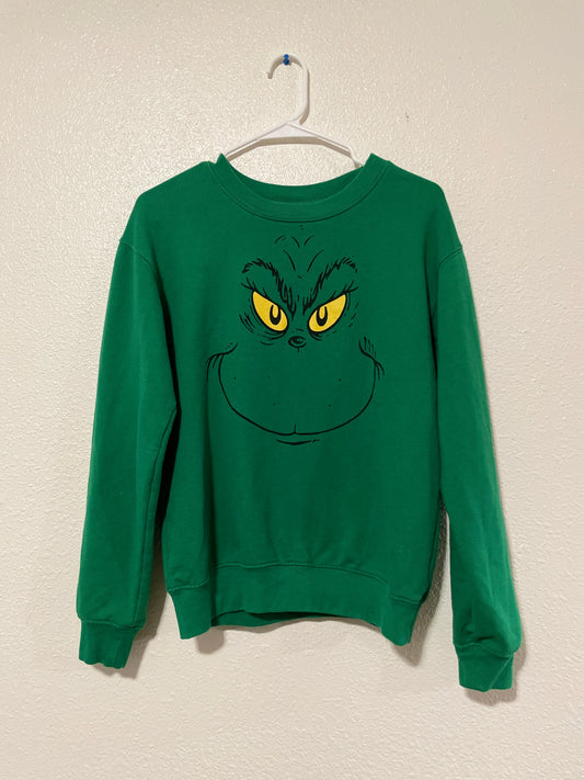 Green Grinch Crewneck | From the Rack | Grace Thrifts