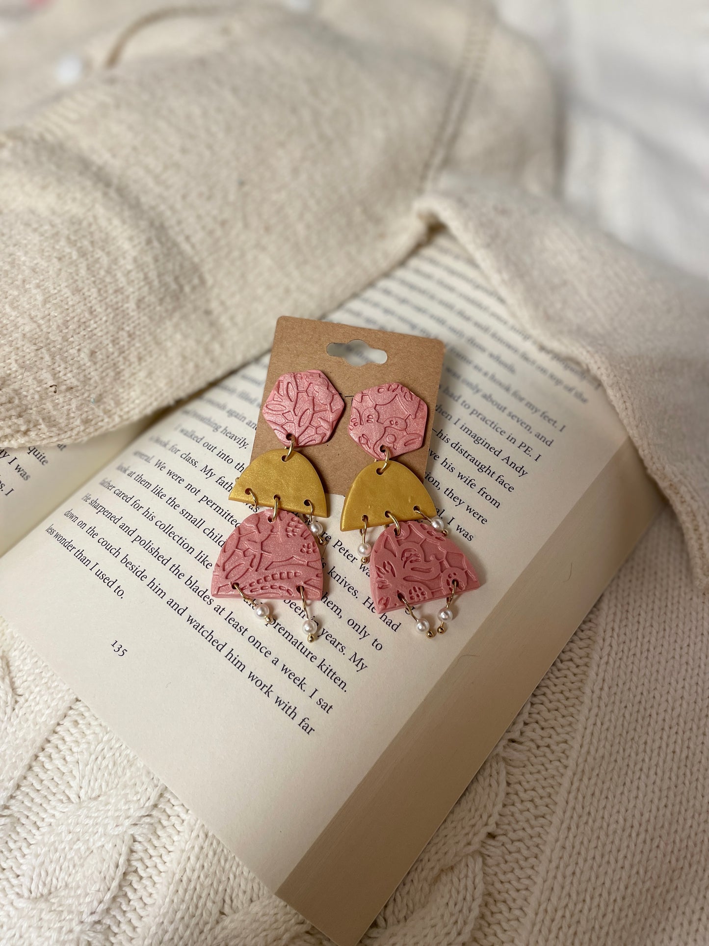 Floral Clay Drop Earrings | From the Rack | Grace Thrifts