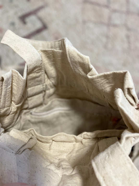 Cream Patchwork Tote Bags | From the Rack | Grace Thrifts