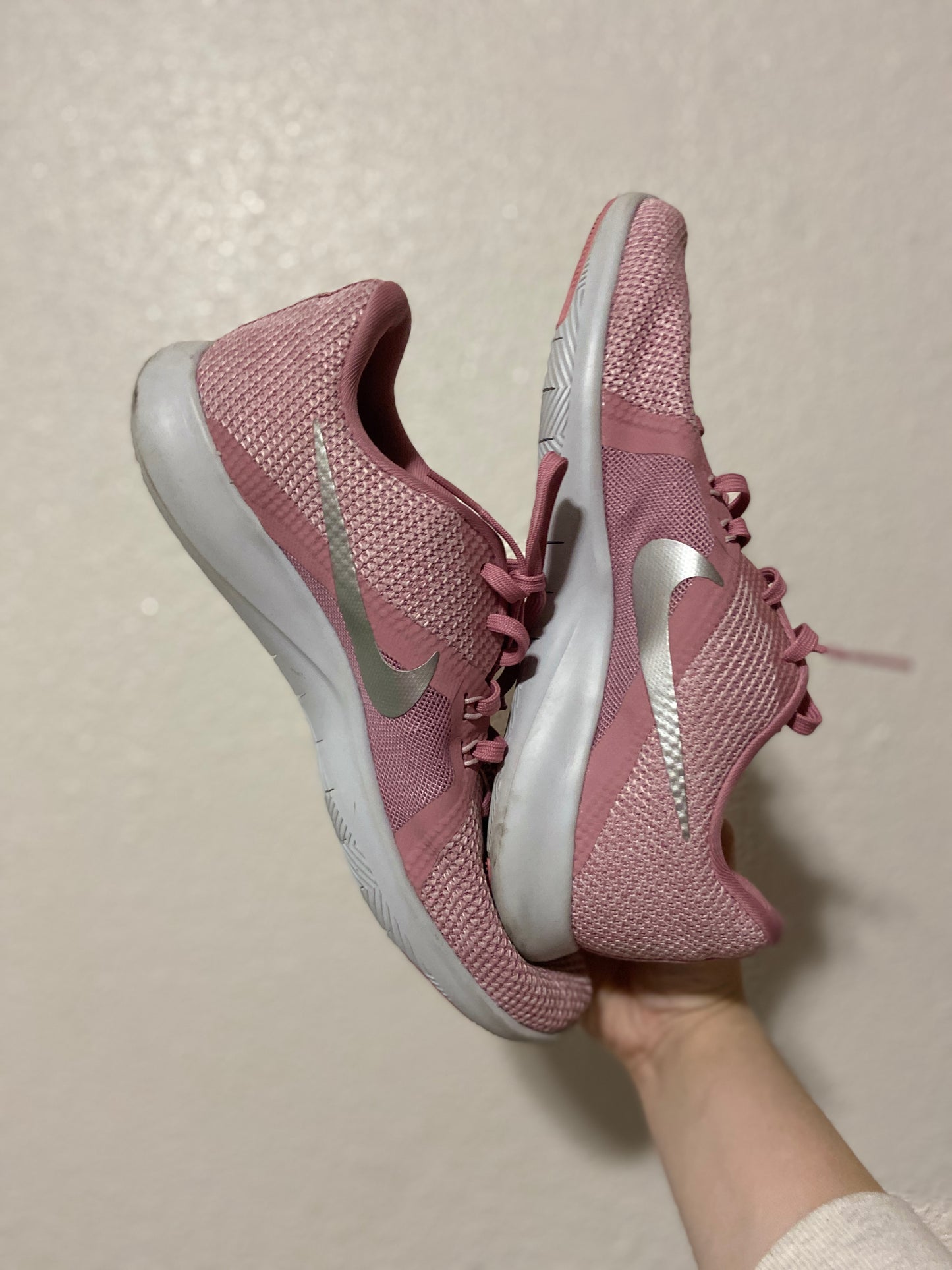 Pink Nike Flex TR8 Lace Up Sneakers | From the Rack | Grace Thrifts | Curated Secondhand Styles | Located in Wasilla, AK