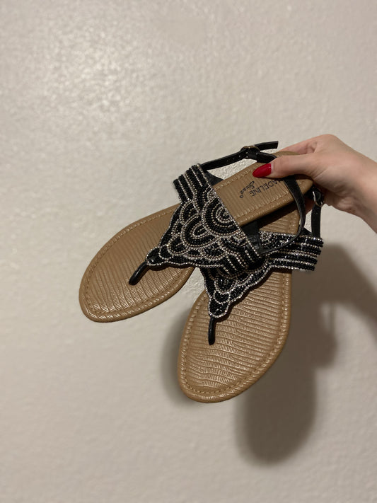 Rhinestone Strap On Sandals | From the Rack | Grace Thrifts