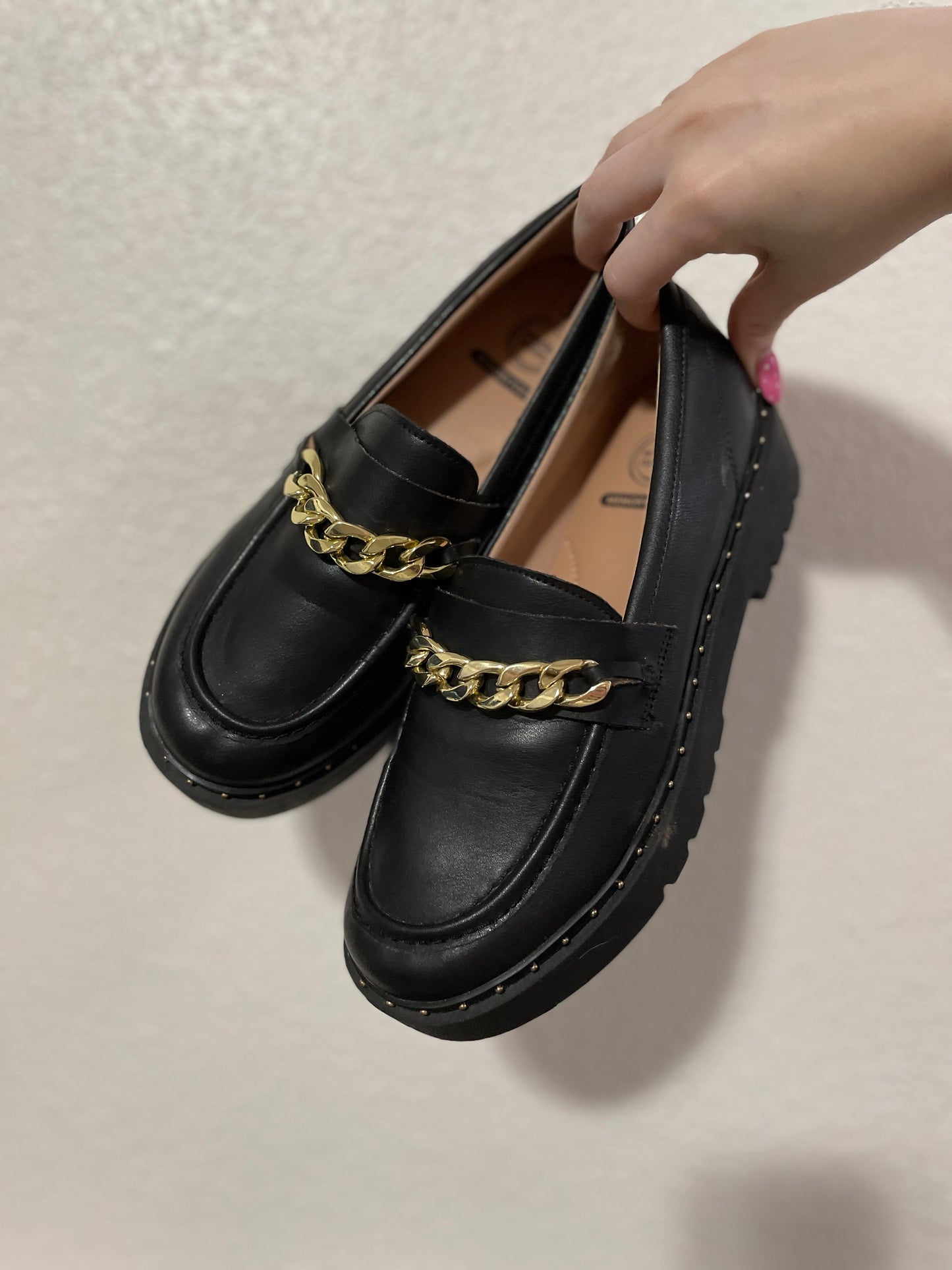 Black Chain Loafers | From the Rack | Grace Thrifts